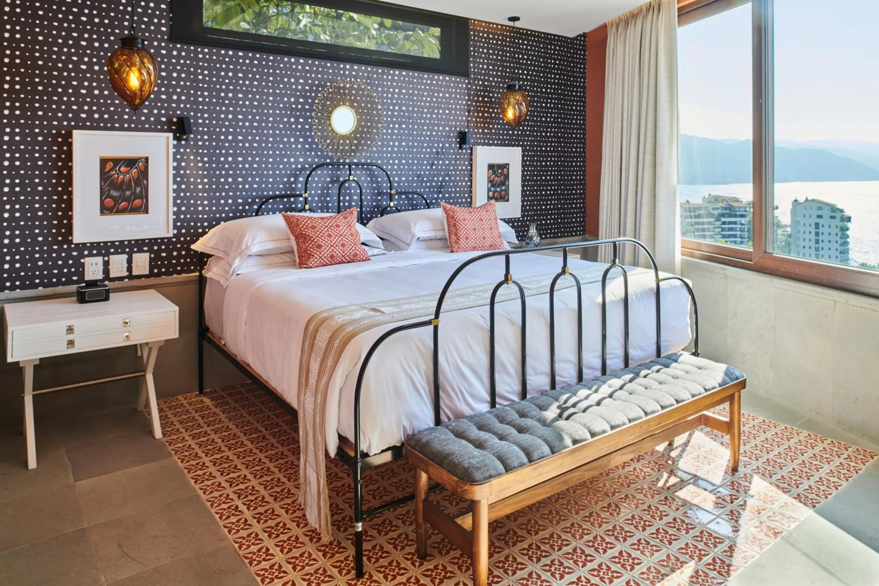 Bathroom, Bed in Hotel Luxury Patio Azul