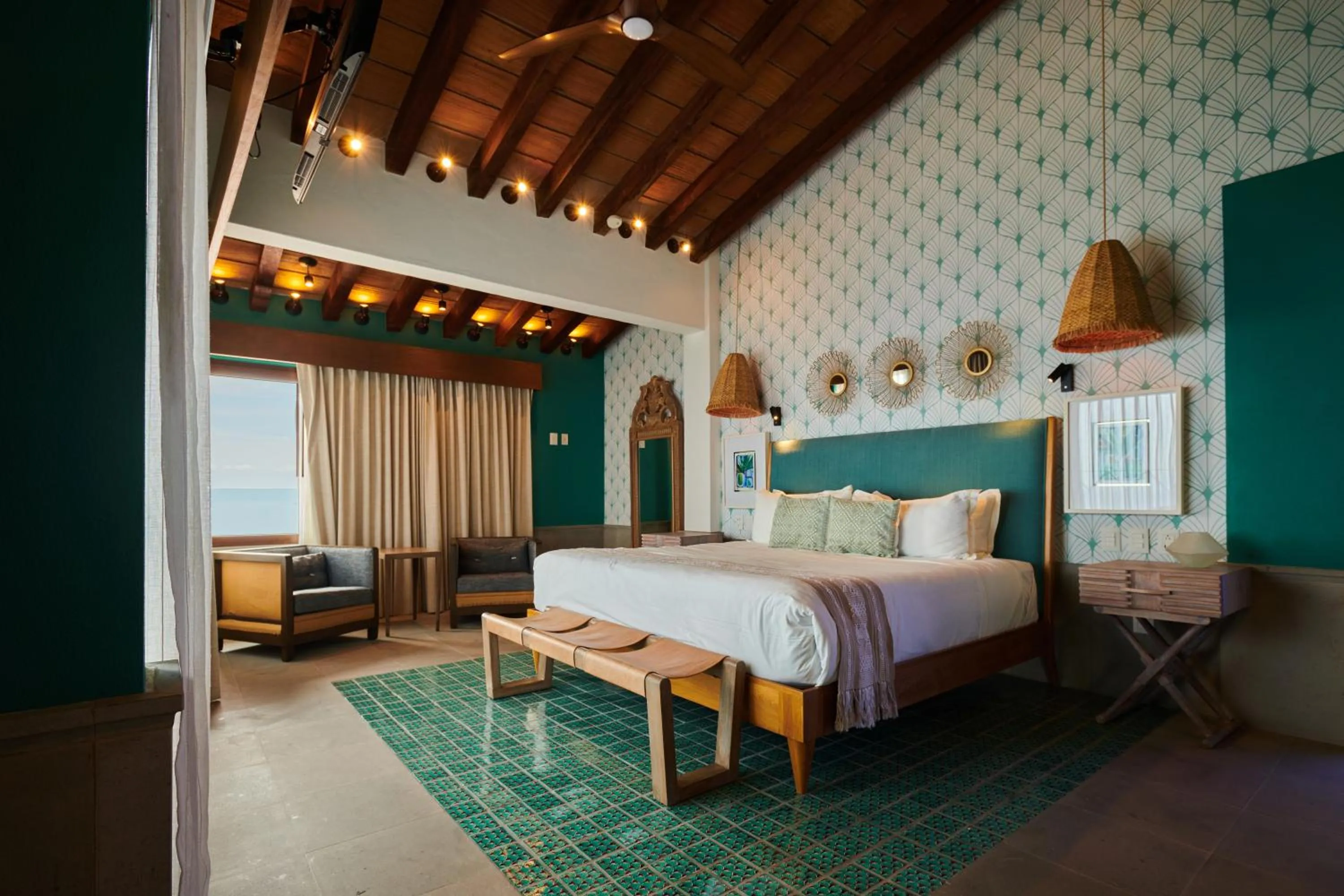 Bedroom, Bed in Hotel Luxury Patio Azul