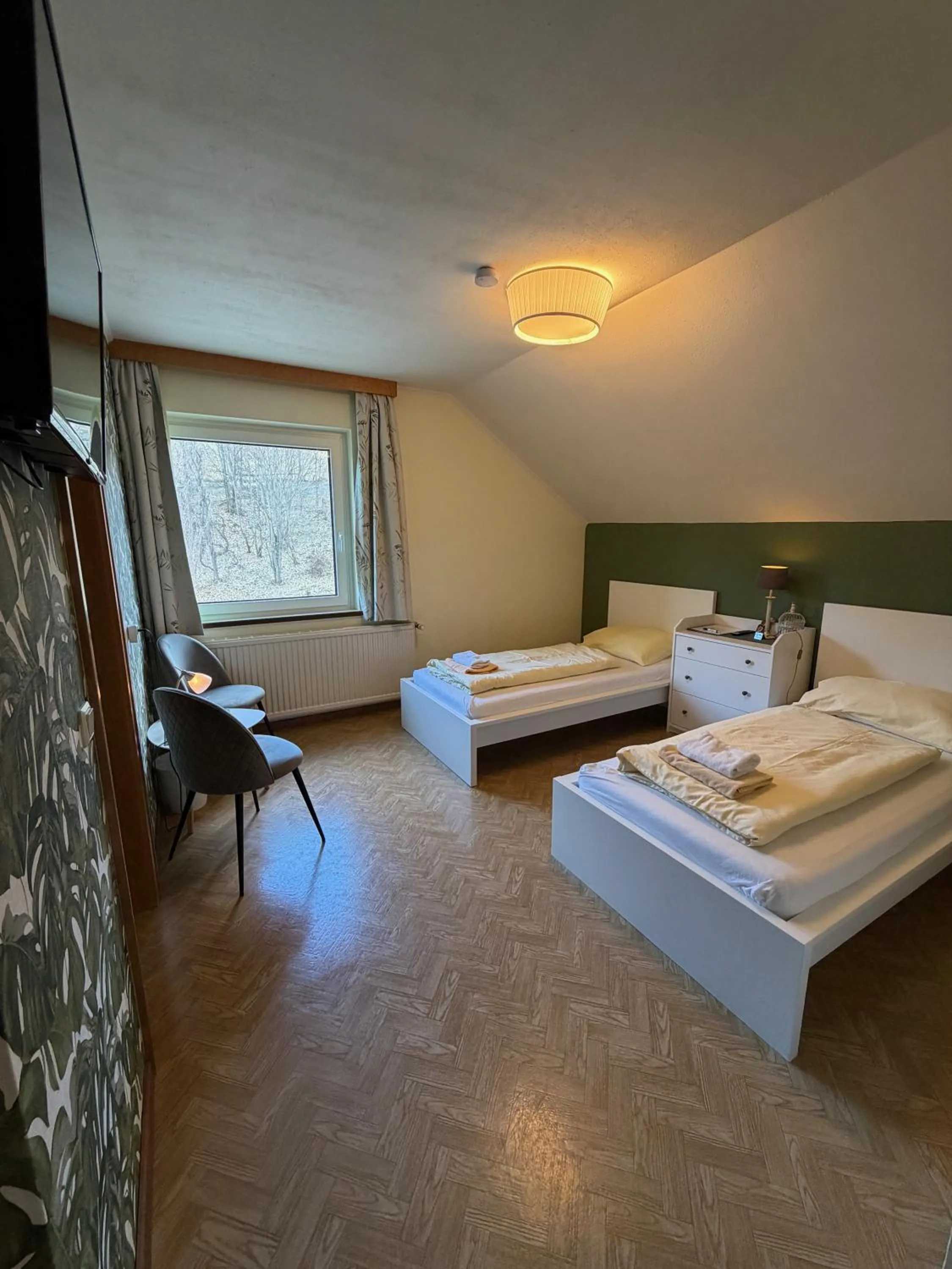 Bedroom, Bed in Pension Lambrecht