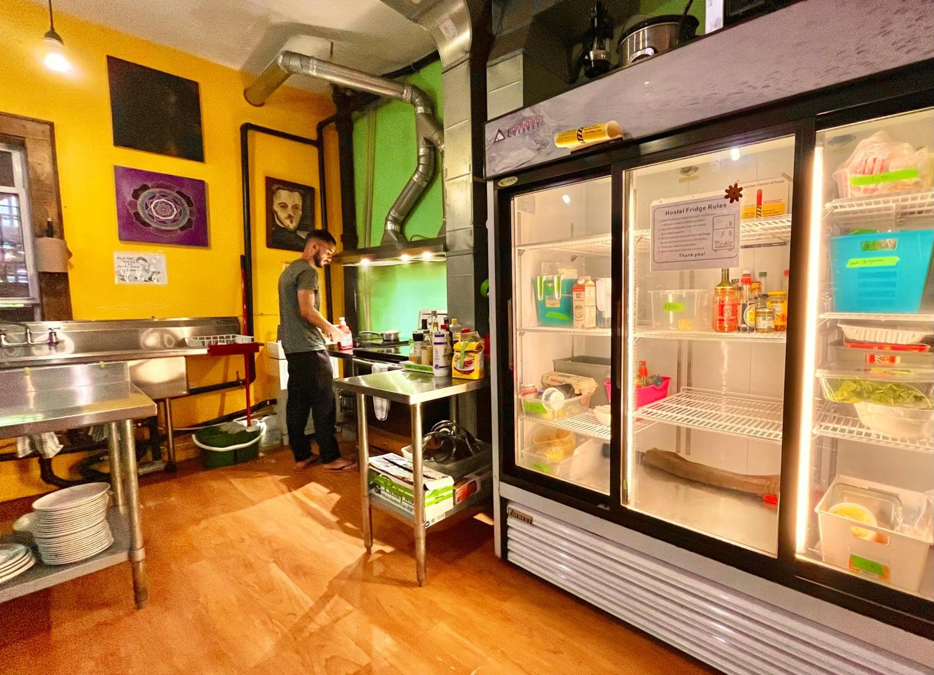 Communal kitchen in The Only Backpacker's Inn