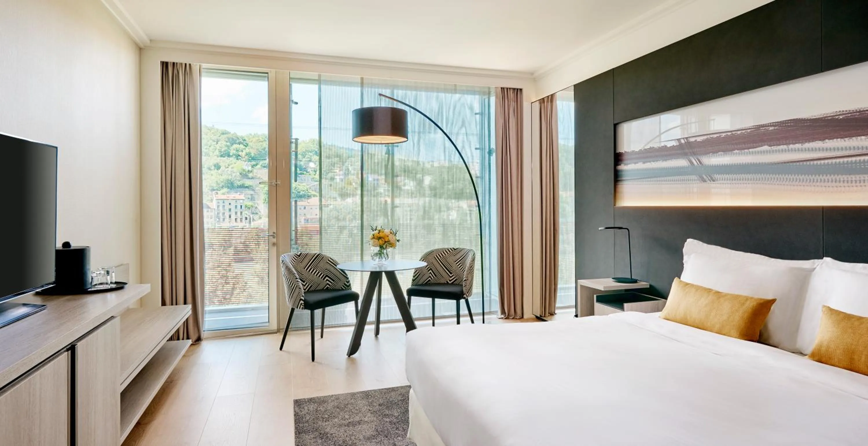 Bed in Lyon Marriott Hotel Cité Internationale