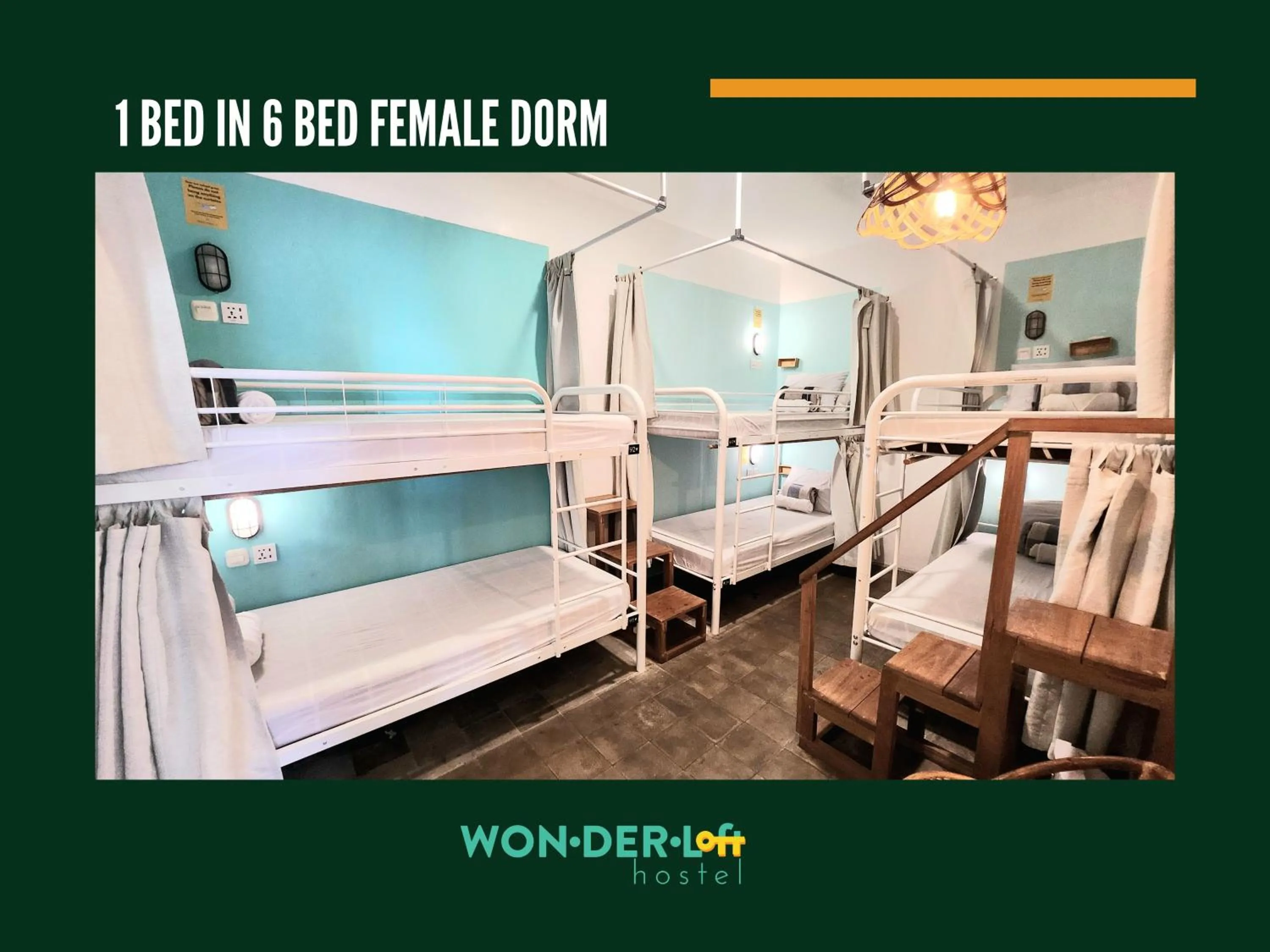 Bed in Wonderloft Hostel Jogja