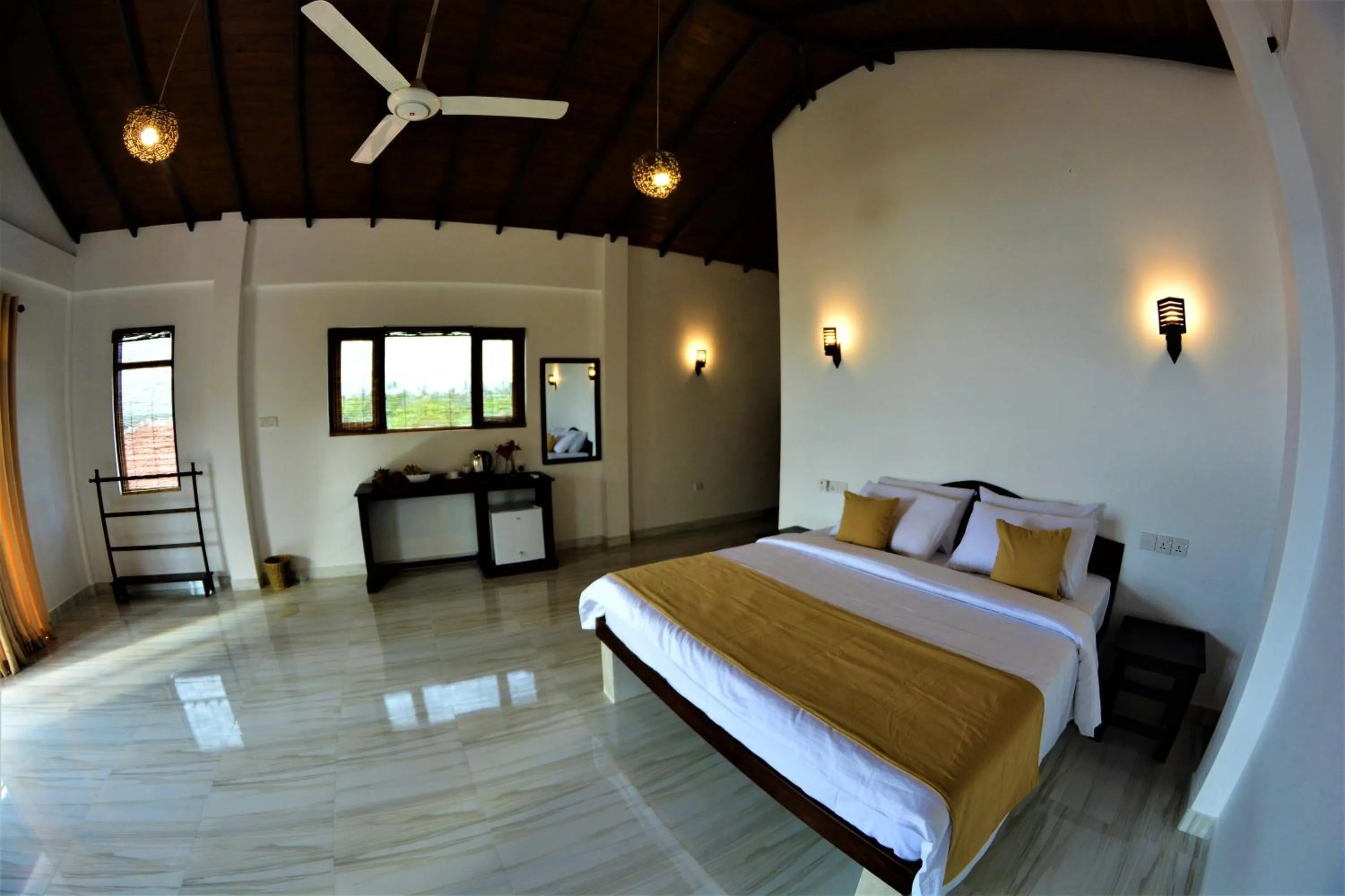 Bed in Ashansa Lagoon Resort
