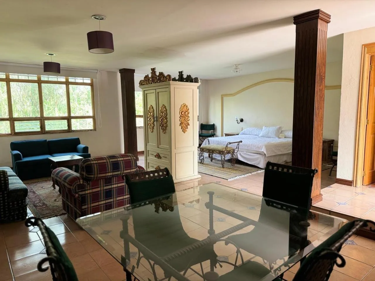 Bed in Hotel Ex Hacienda La Pitaya Querétaro