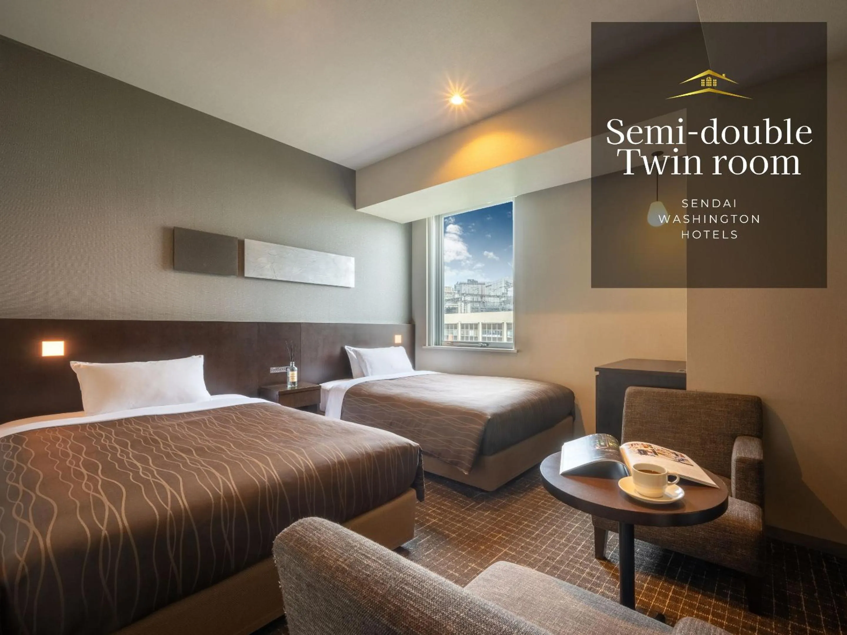 Bedroom, Bed in Sendai Washington Hotel