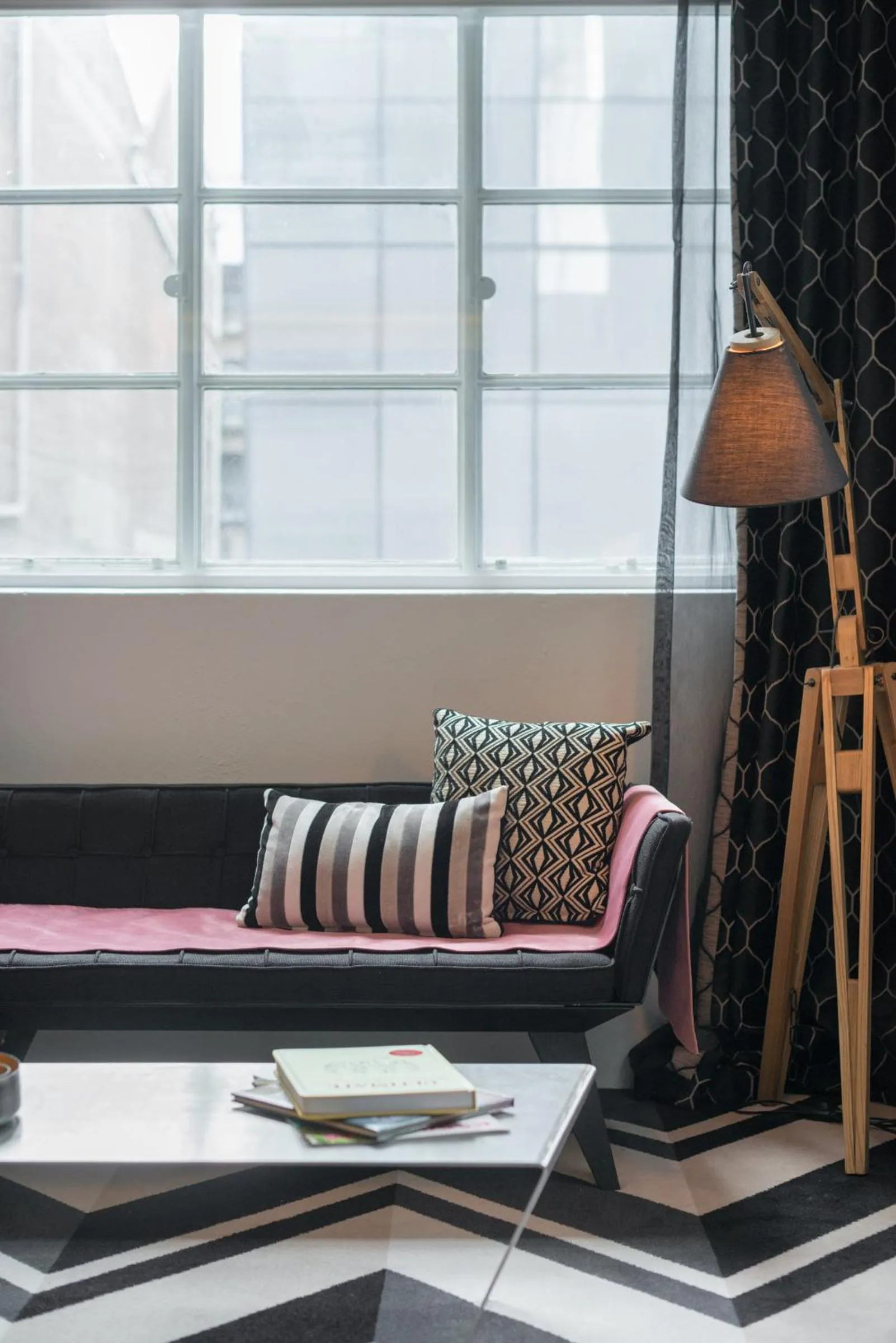 Seating area in Adelphi Hotel