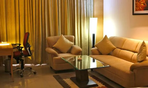 Seating area in Savoy Suites Manesar