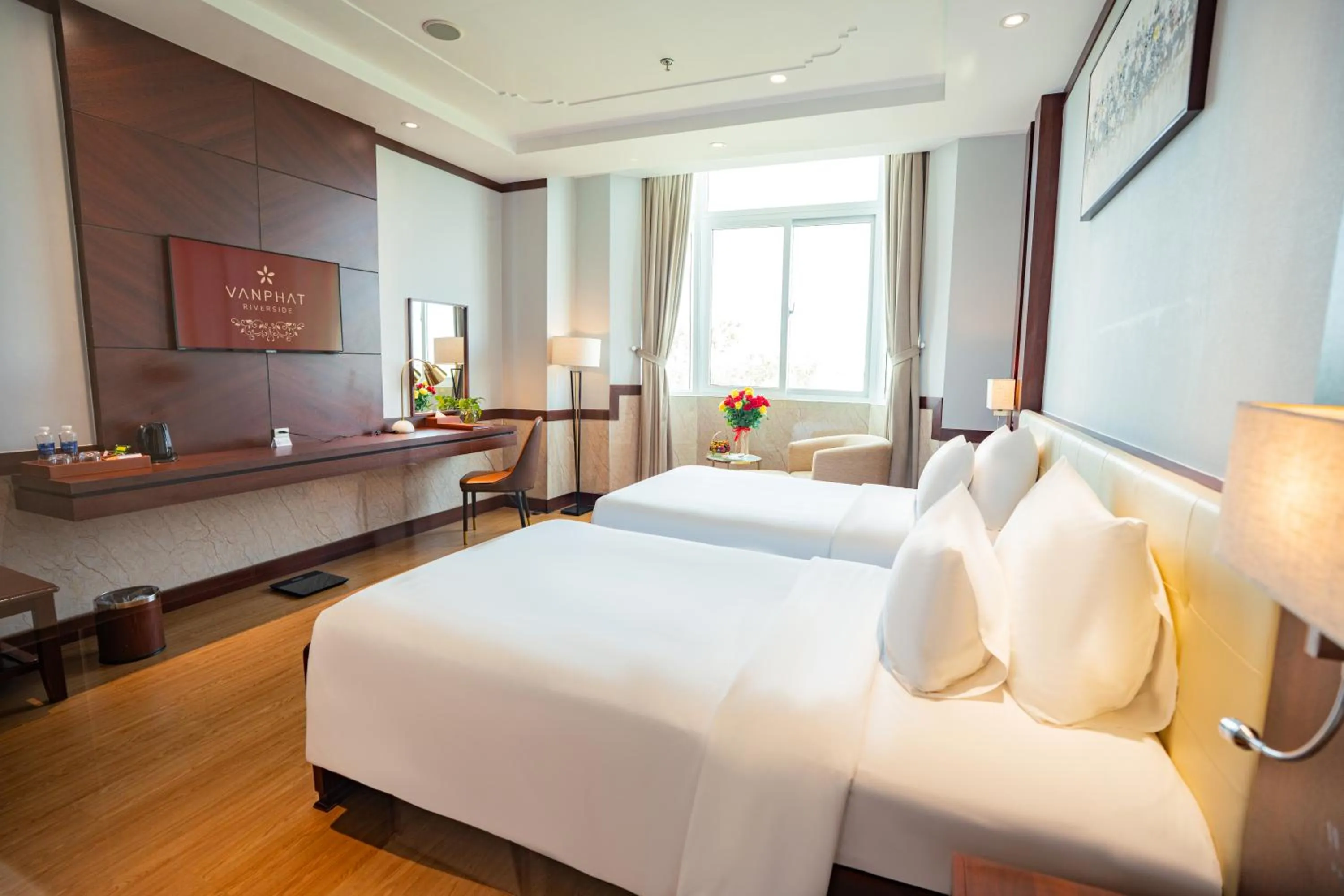 TV and multimedia, Bed in Van Phat Riverside Hotel