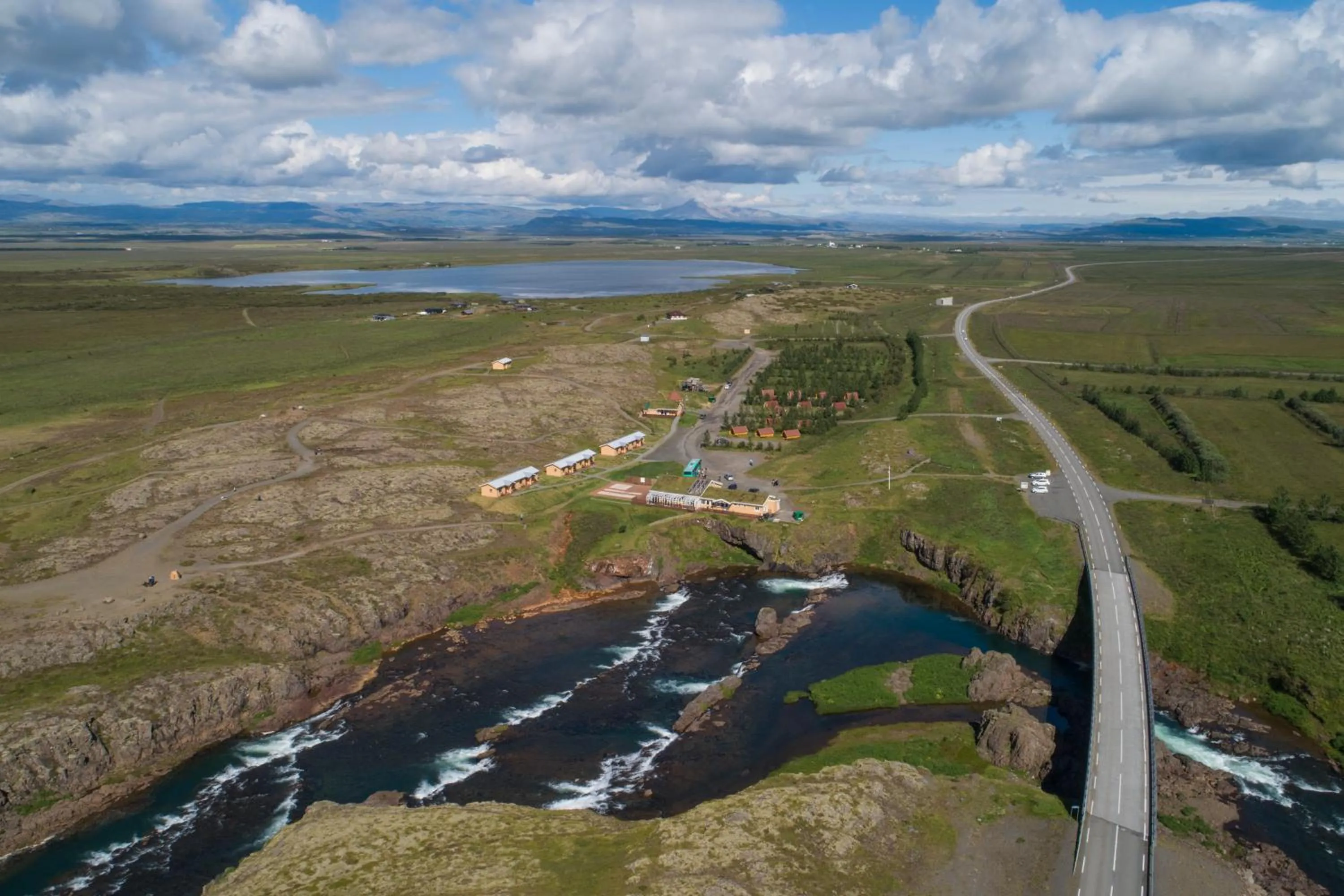 Bird's eye view in Fossatún Sunset Cottage