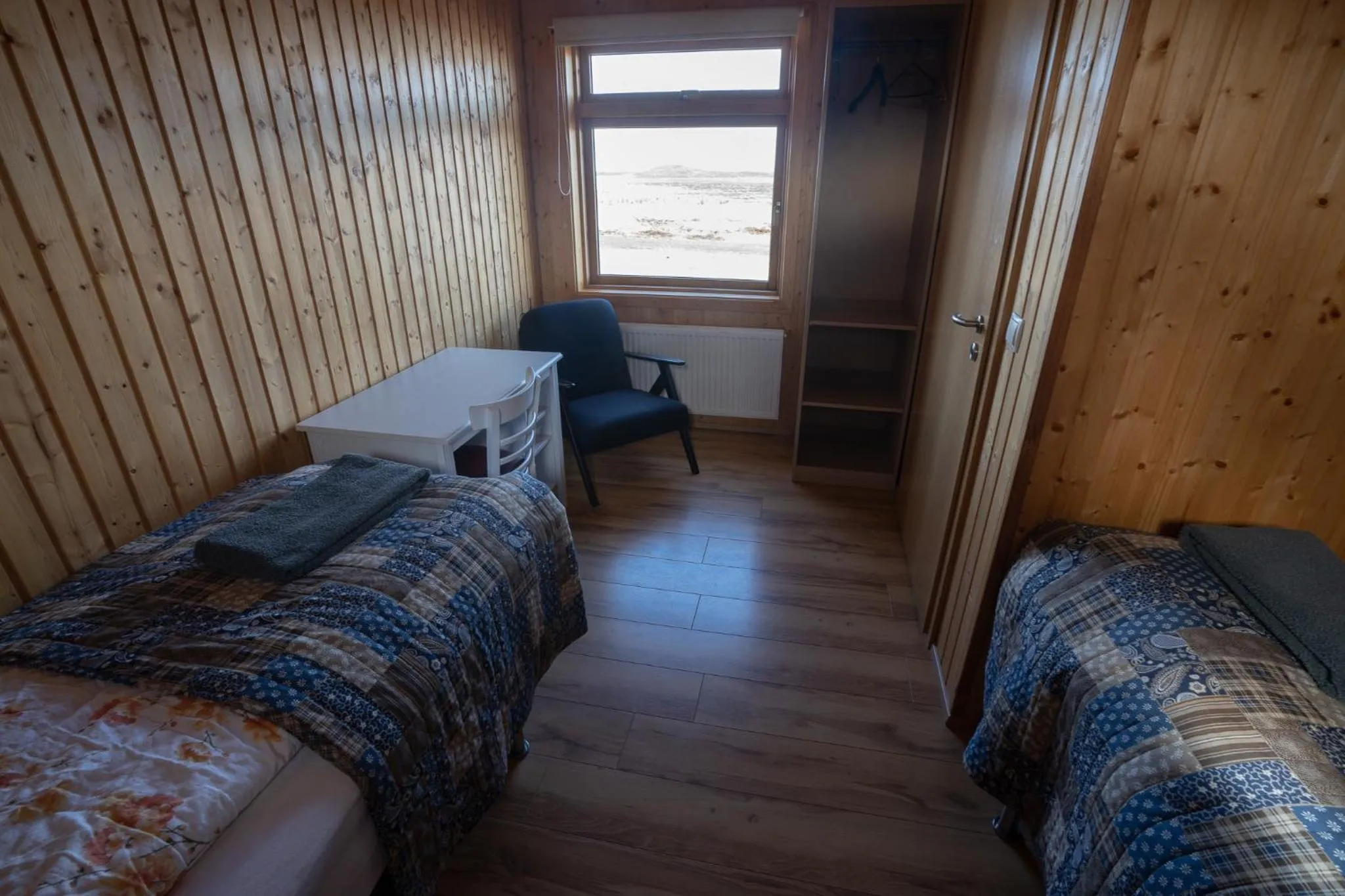 Bed in Fossatún Sunset Cottage