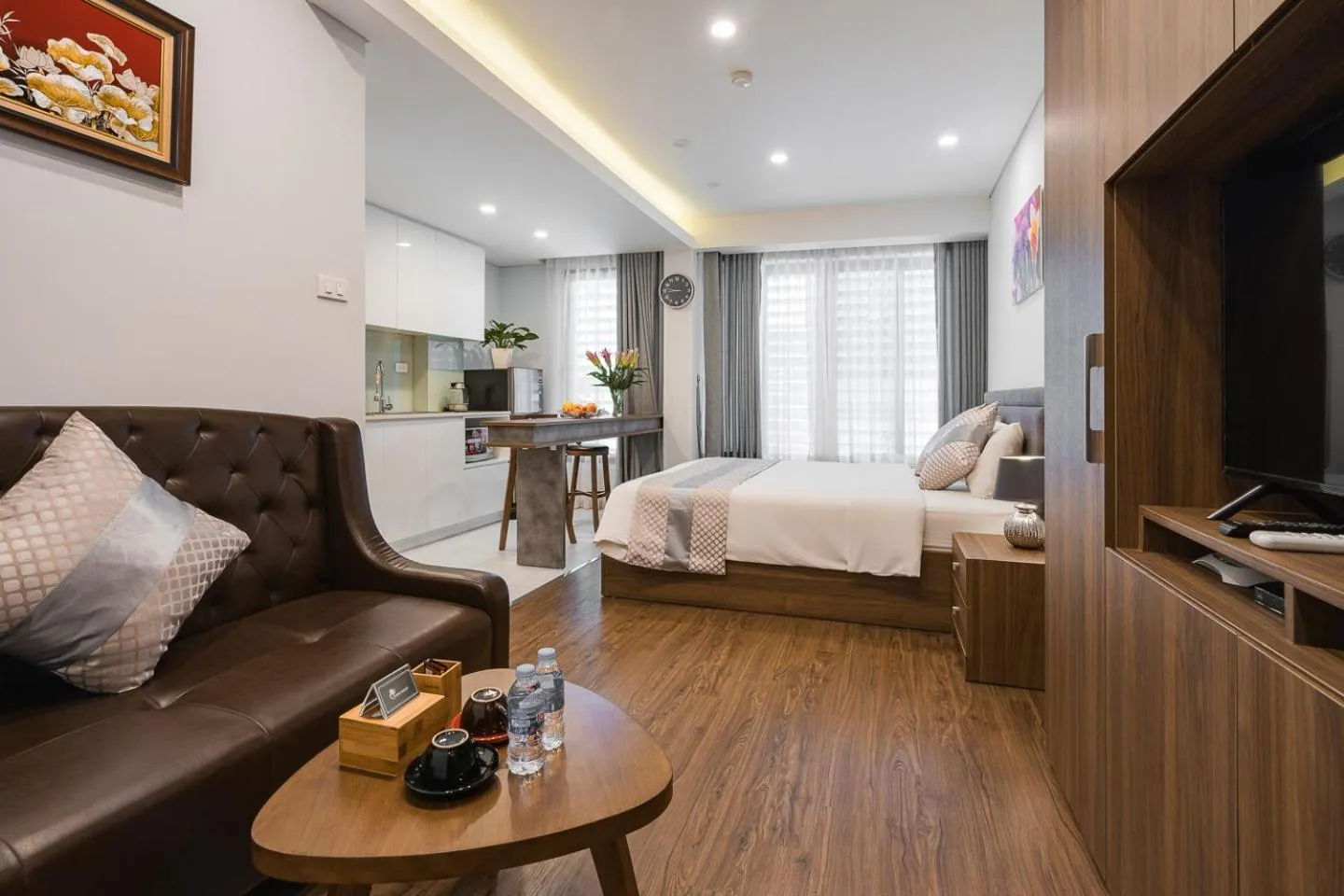 Bed in Narcissus Hotel & Apartment