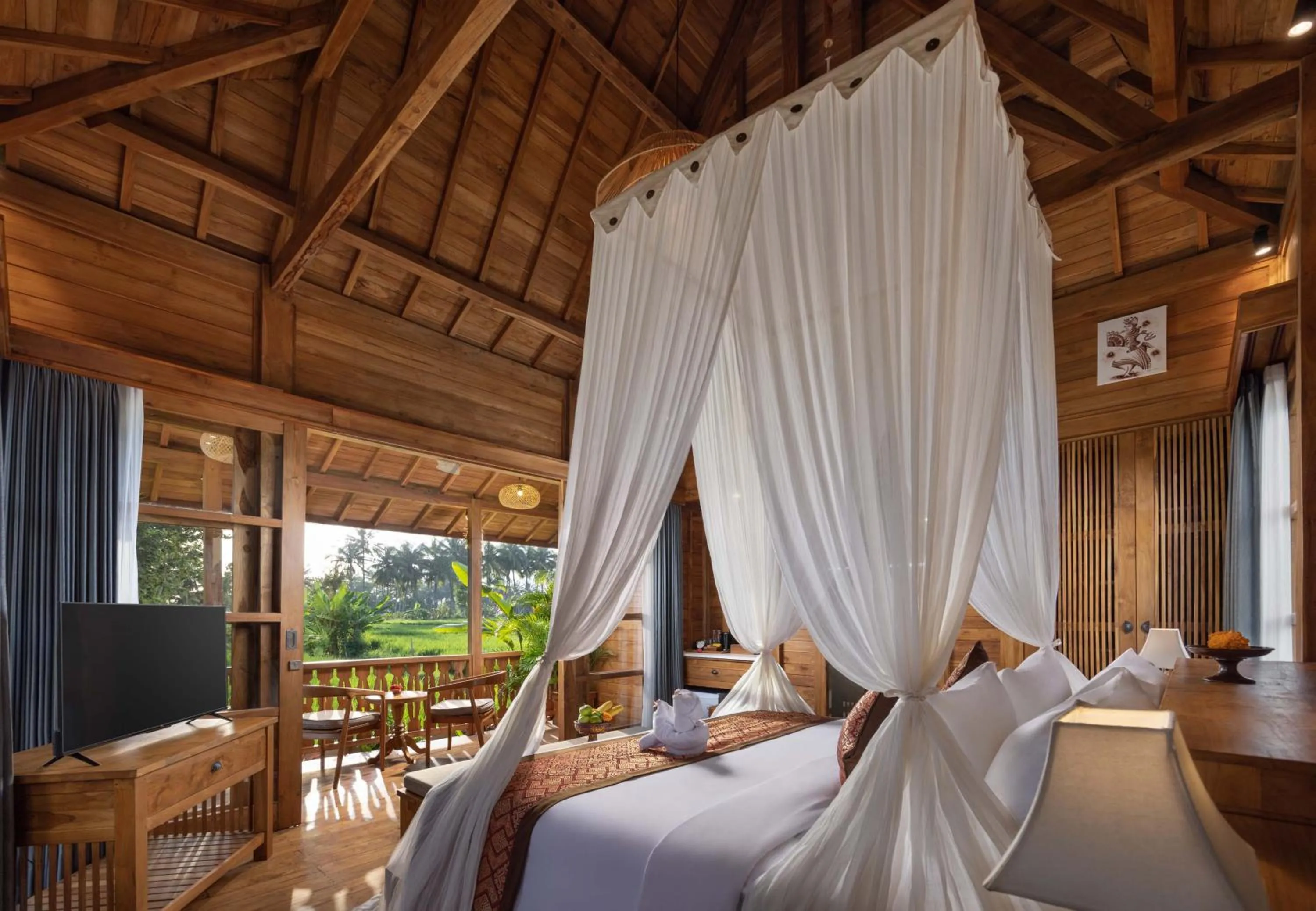 View (from property/room), Bed in The Kalyana Ubud Resort