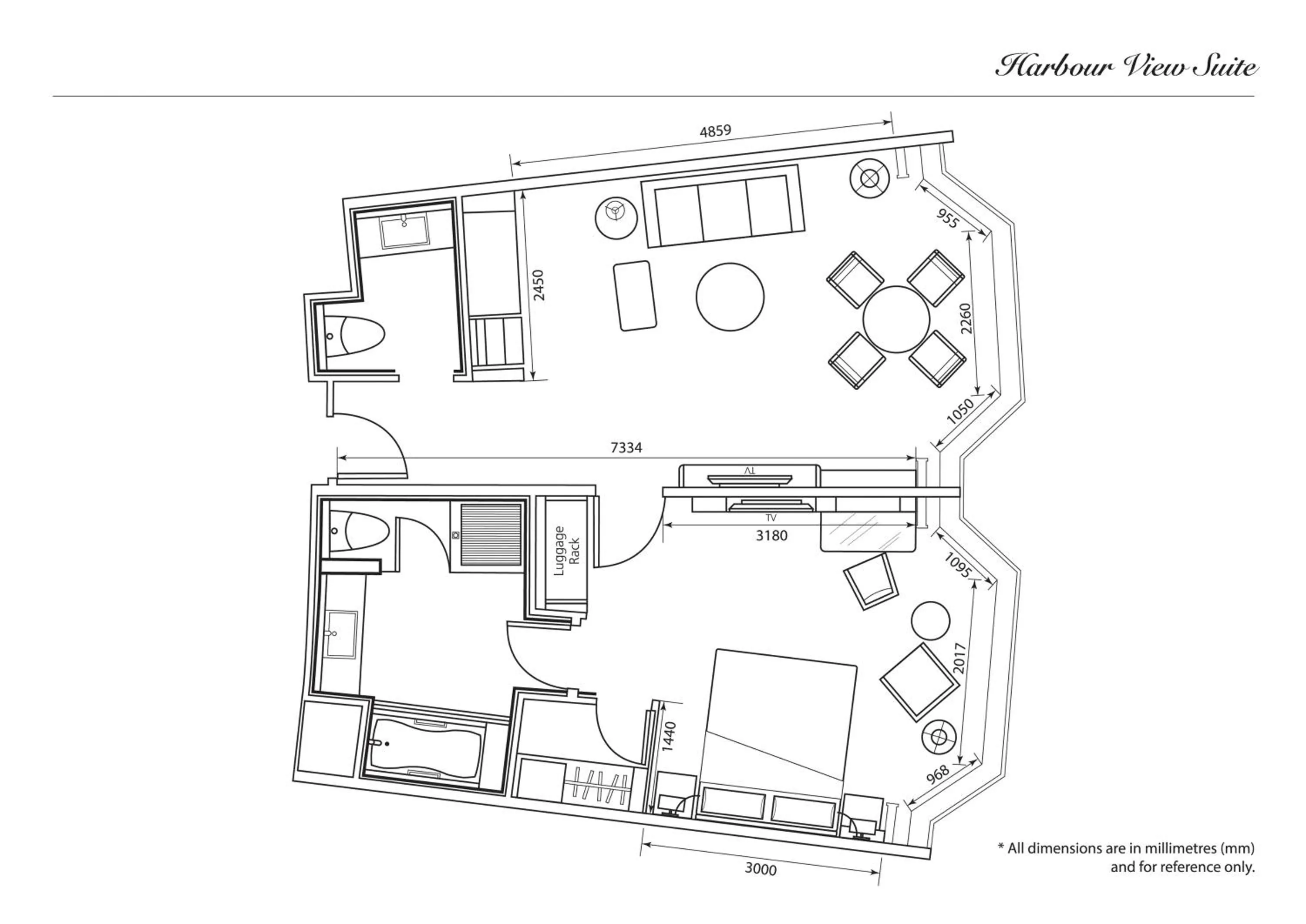 Floor plan in New World Millennium Hong Kong Hotel