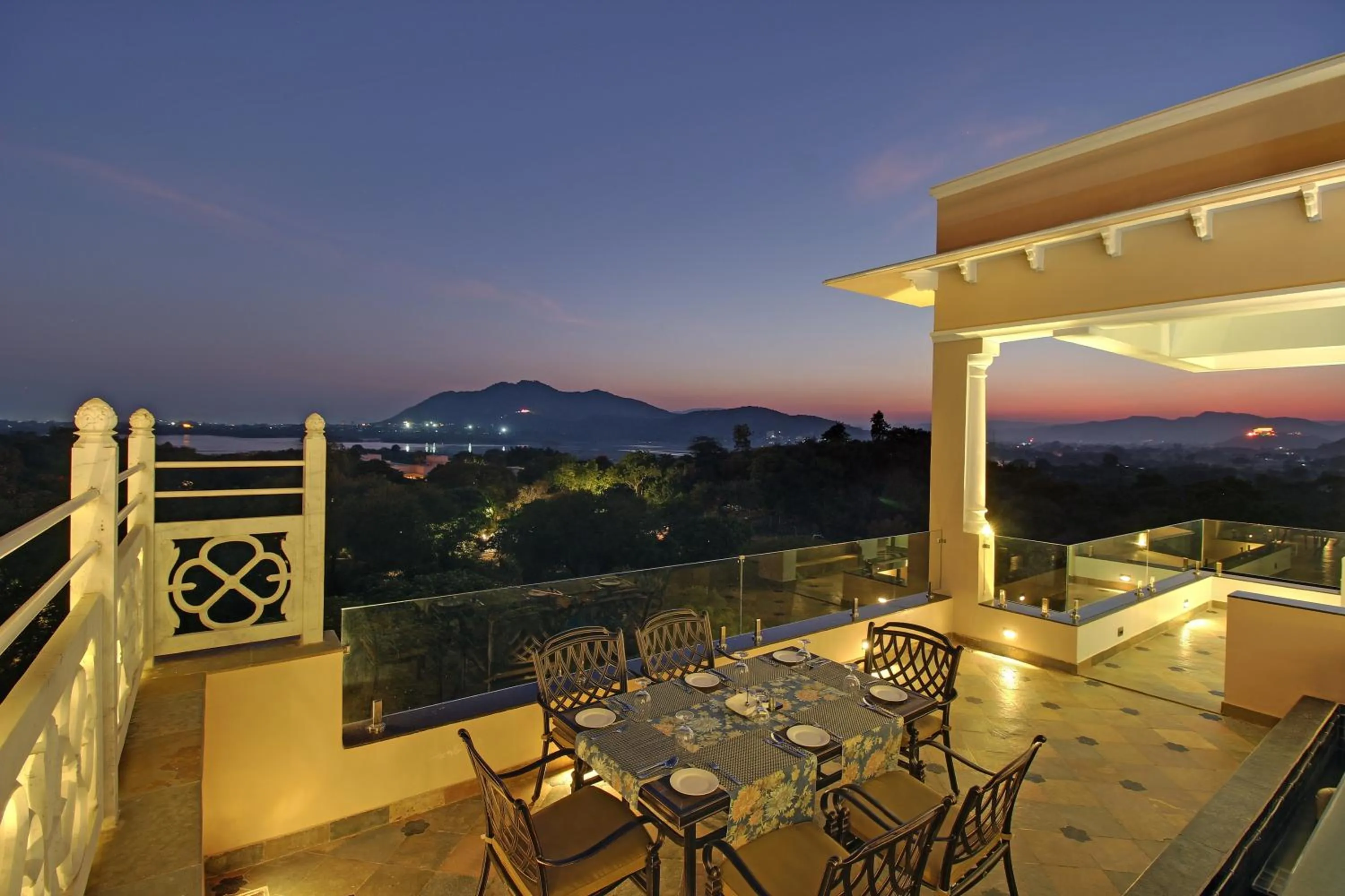 Balcony/Terrace in Jhadol Vijay Vilas Near Lake Pichola