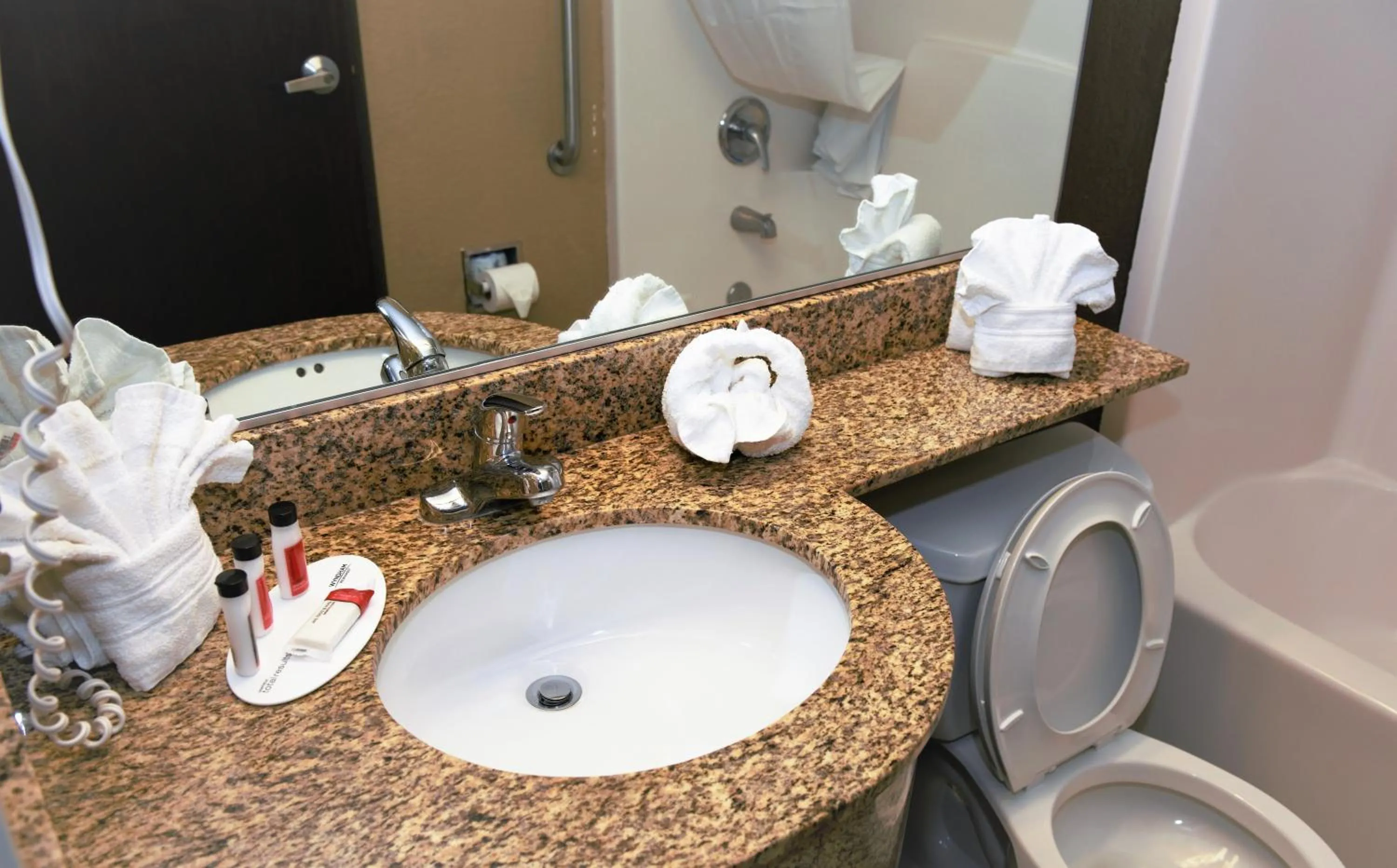 Toilet in Microtel Inn & Suites by Wyndham Jacksonville Airport