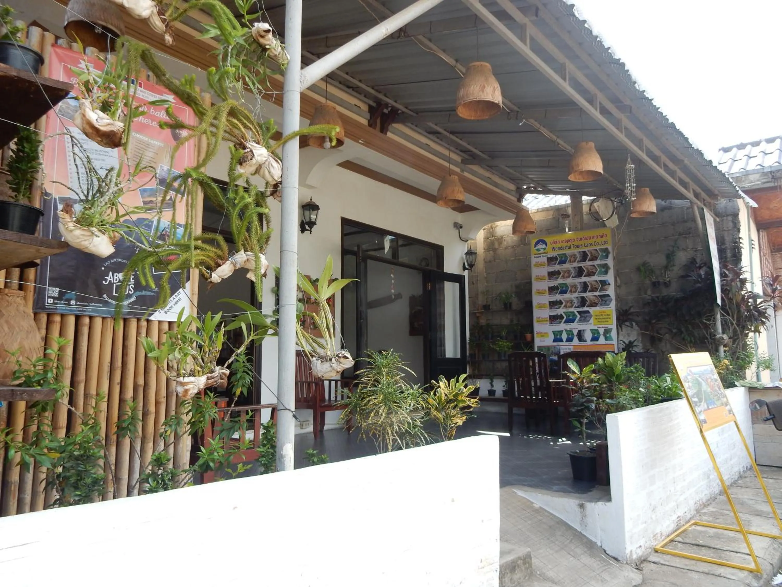 Patio in Vang Vieng Camellia Hotel