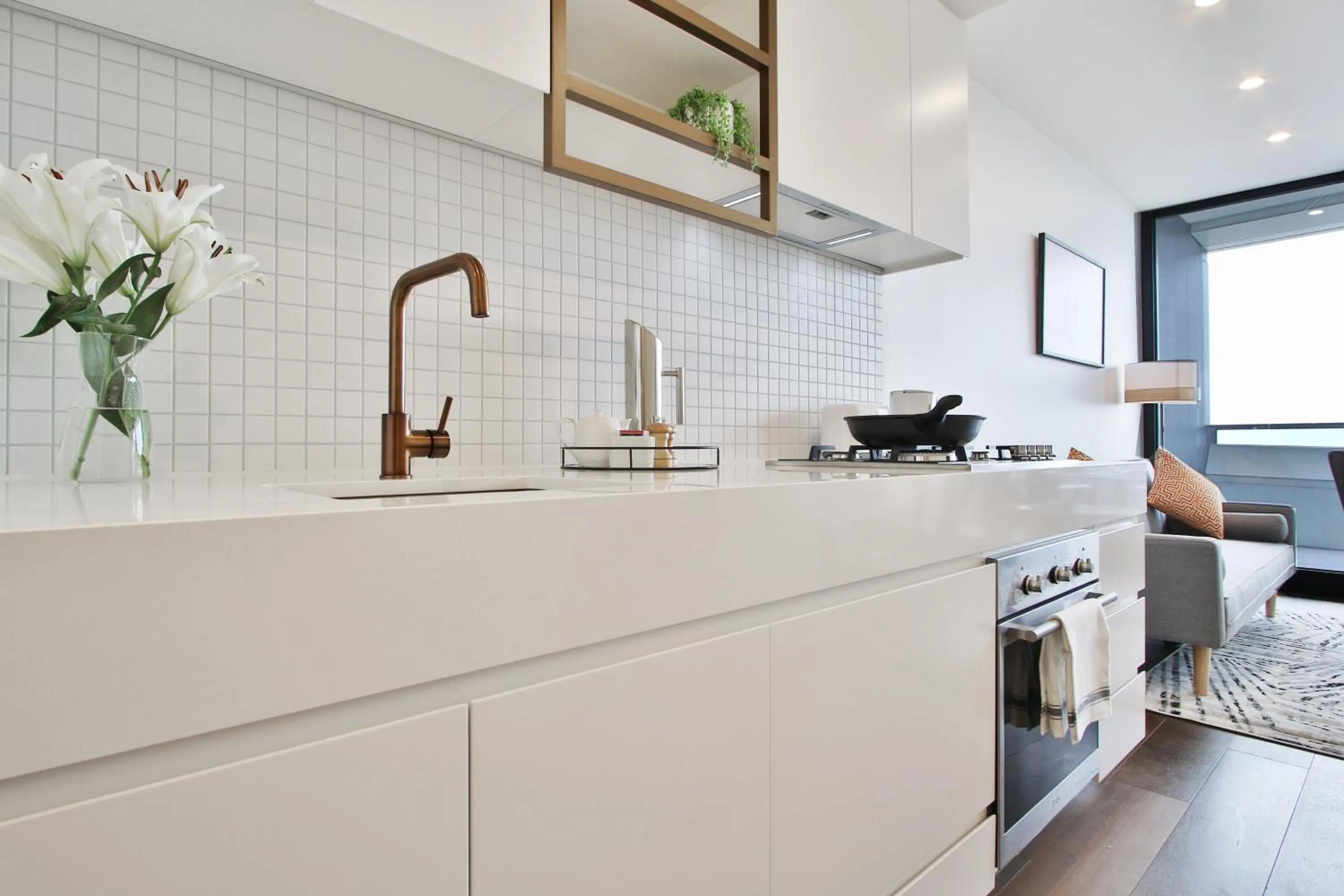 Kitchen or kitchenette in Domi Serviced Apartments