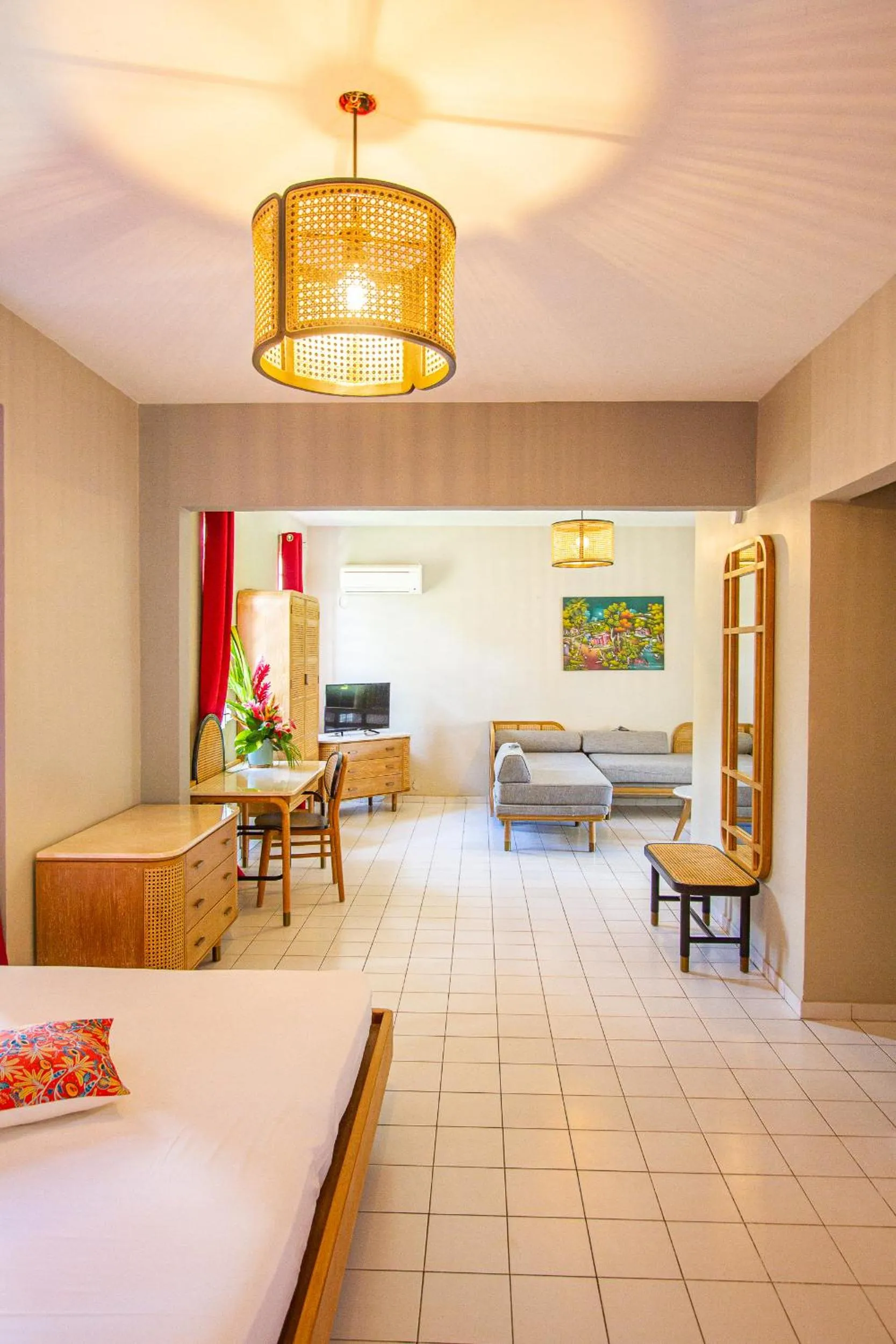 TV and multimedia, Bed in Résidence Le Vallon Guadeloupe Parc Piscine Appartements & Studios