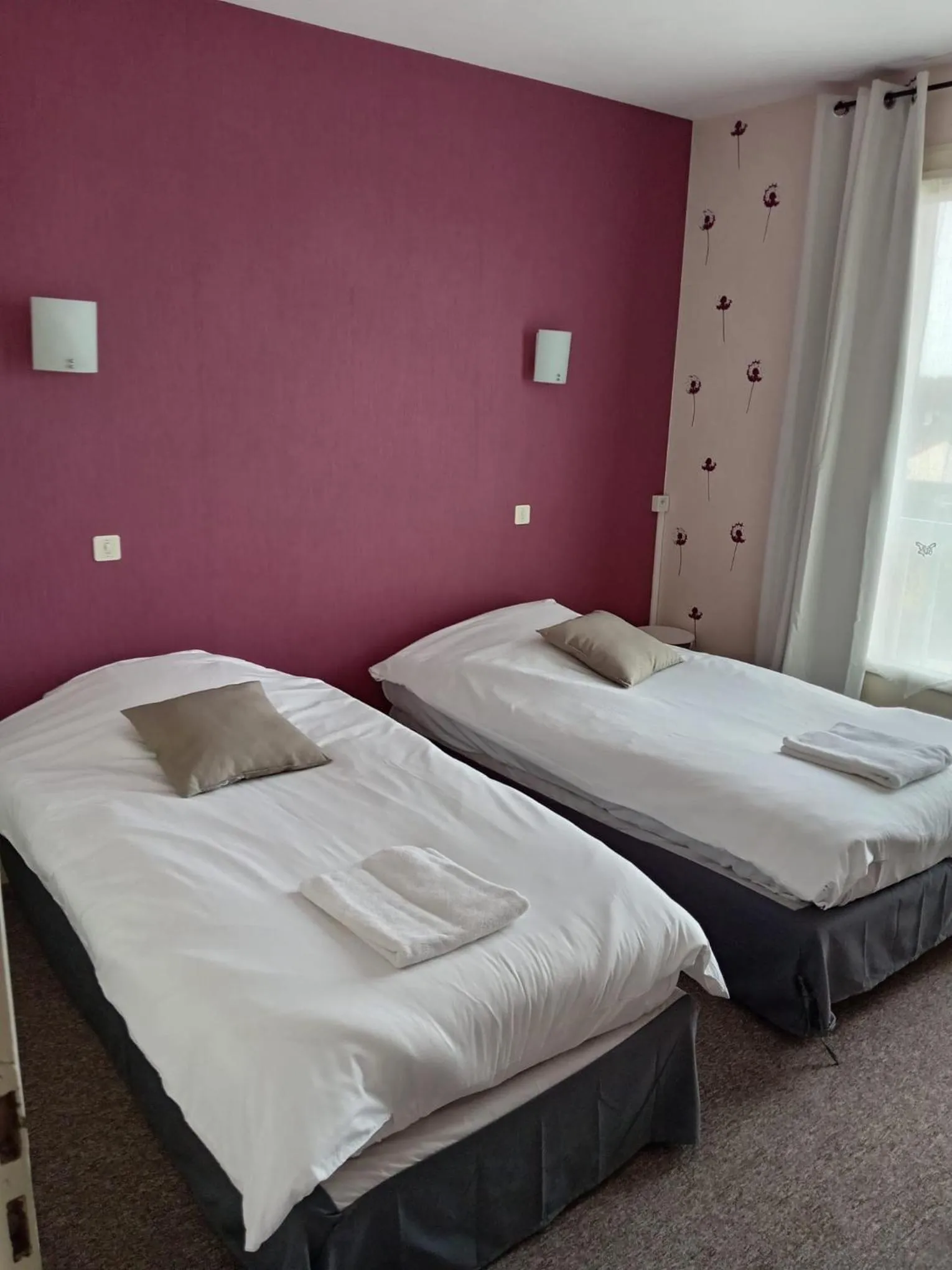 Bed in Hôtel Le Lyon Vert Commentry