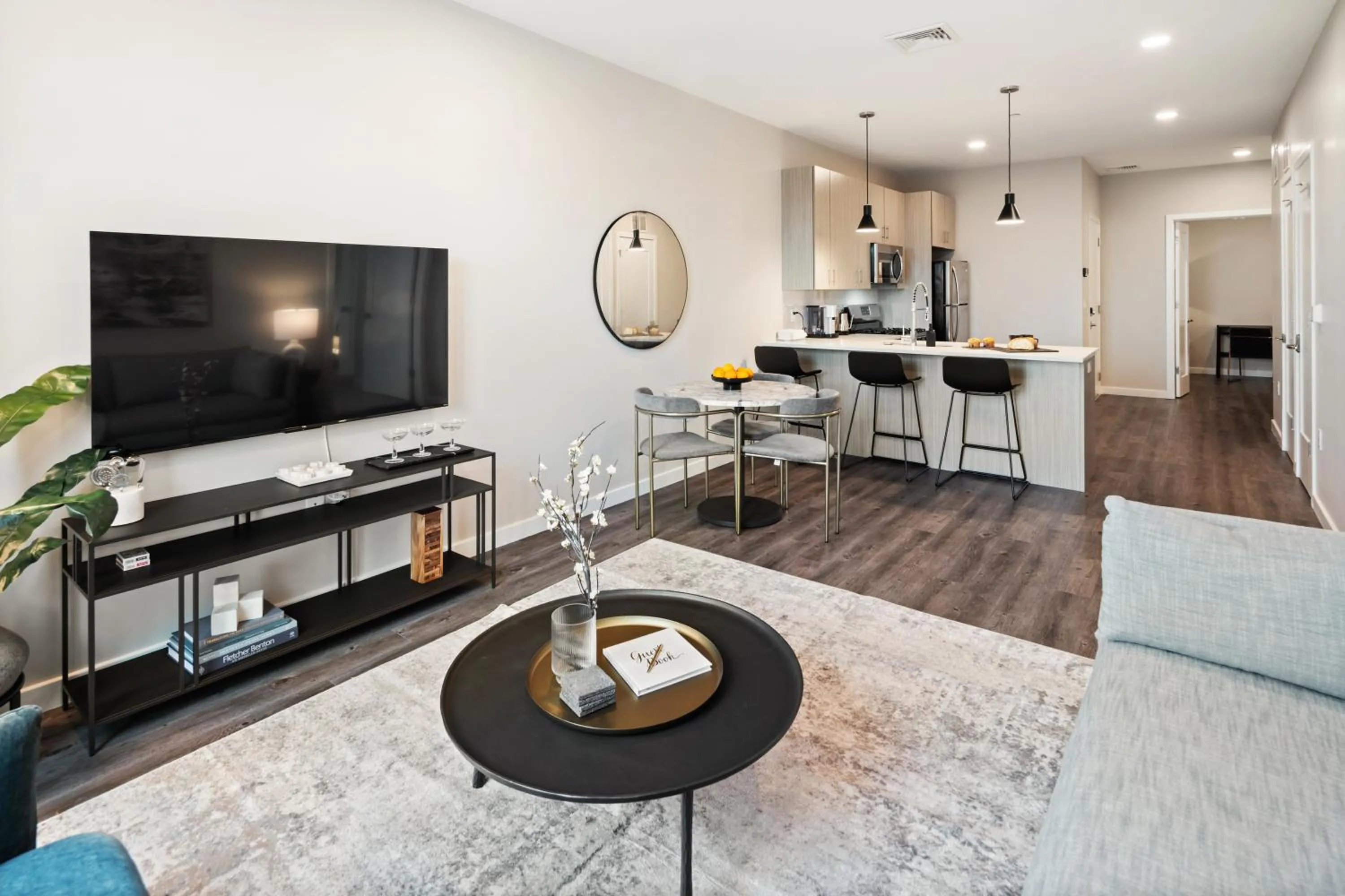 Living room in Luxury Furnished Apartments by Hyatus Downtown at Yale