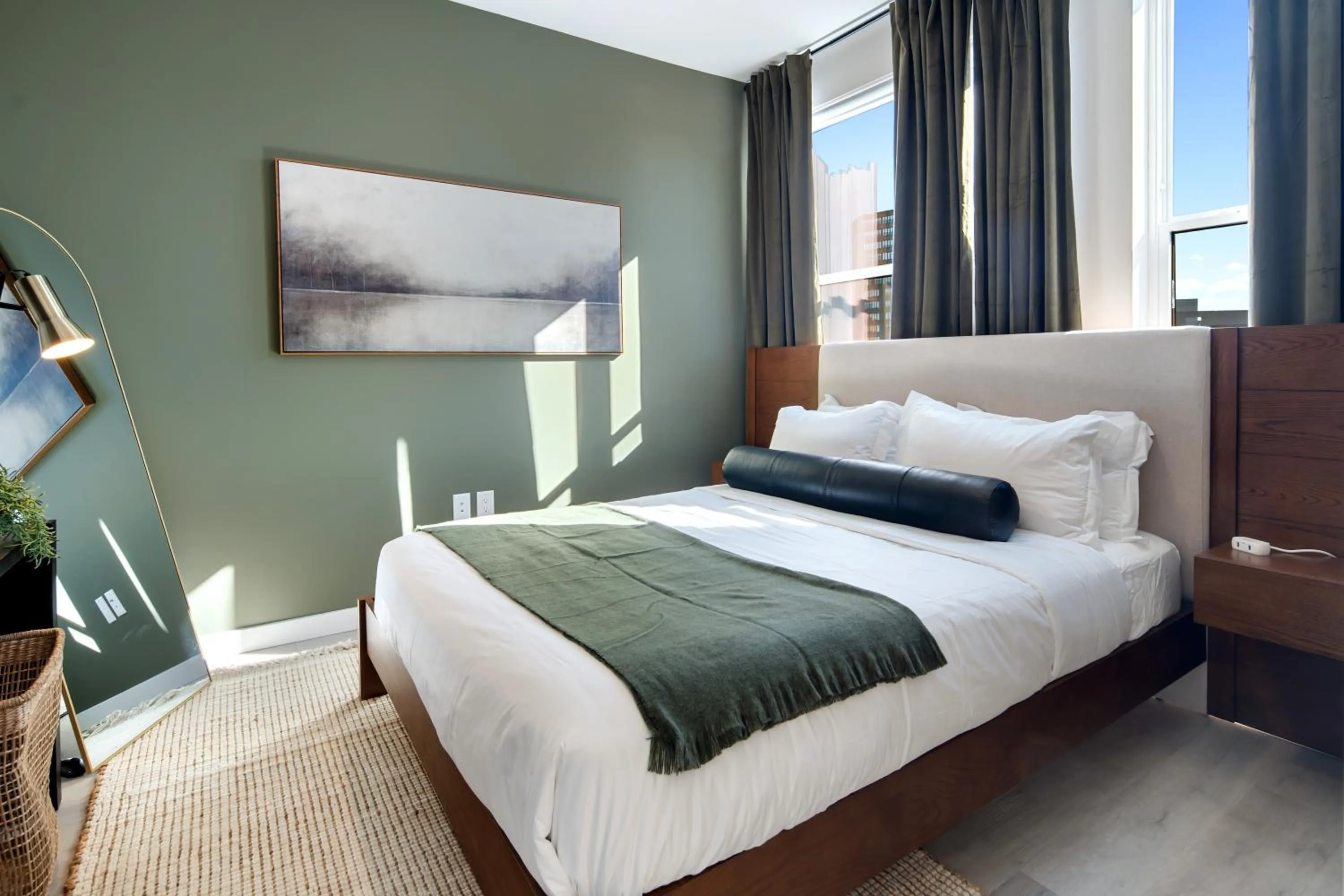 Bedroom, Bed in Luxury Furnished Apartments by Hyatus Downtown at Yale