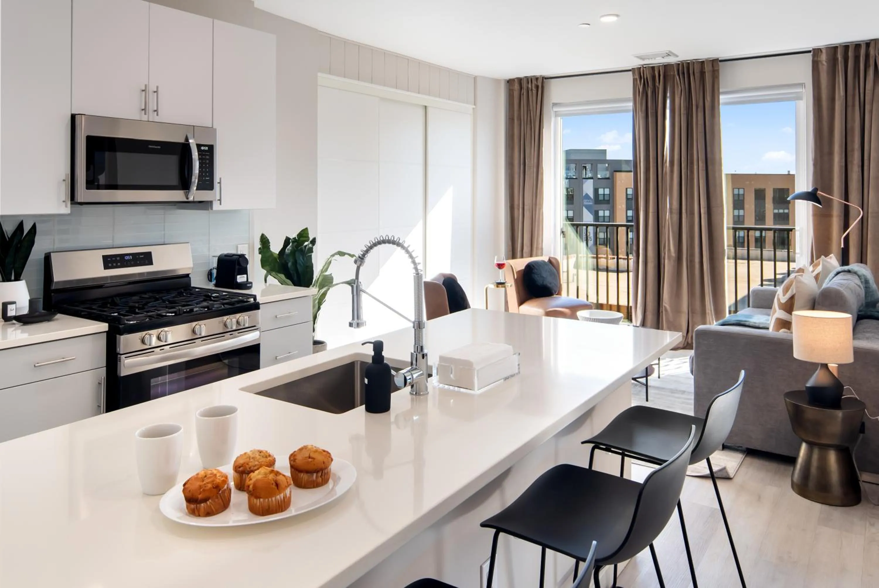 kitchen in Luxury Furnished Apartments by Hyatus Downtown at Yale