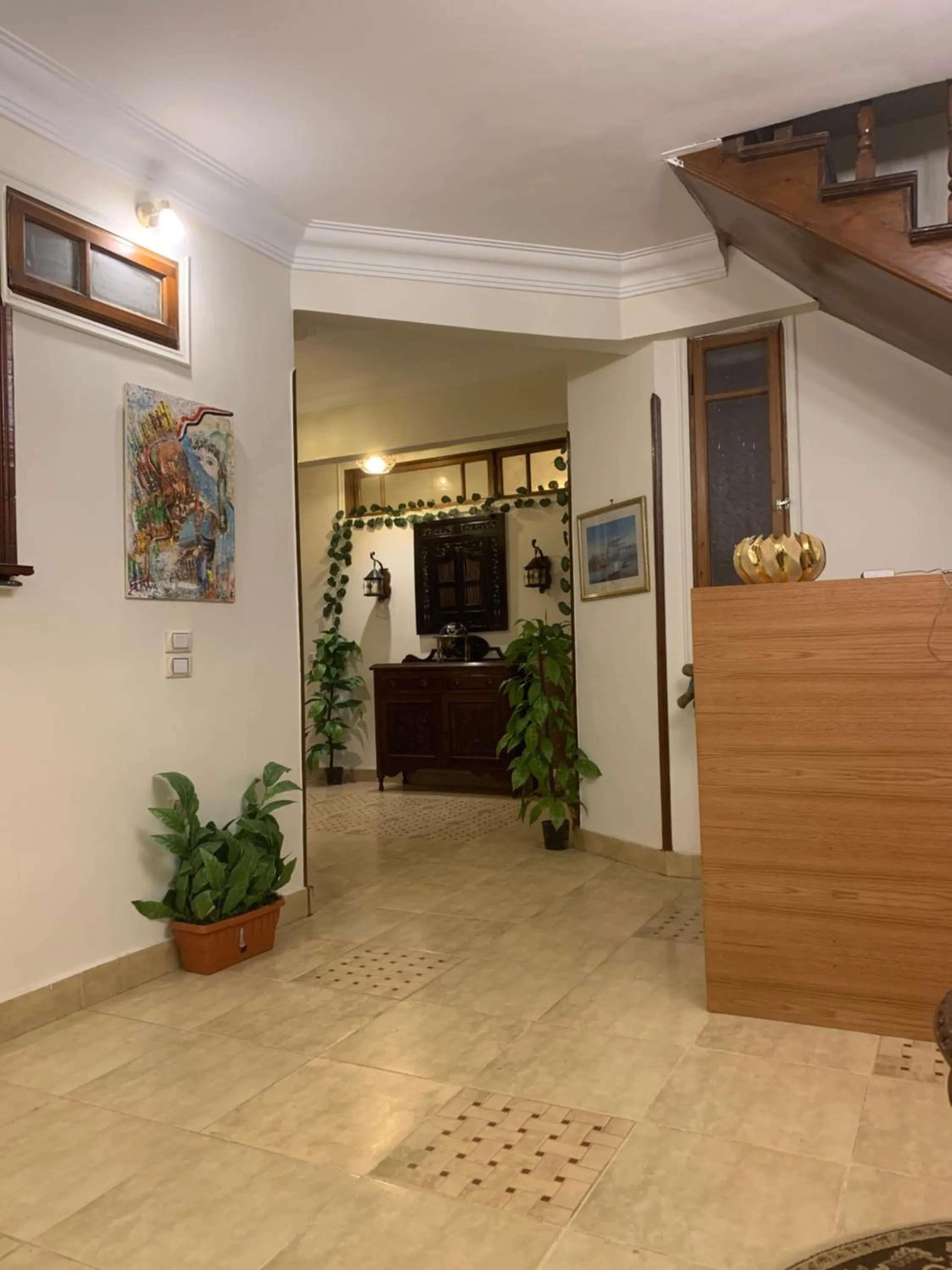 Lobby or reception in Draz pyramids view Bed & breakfast