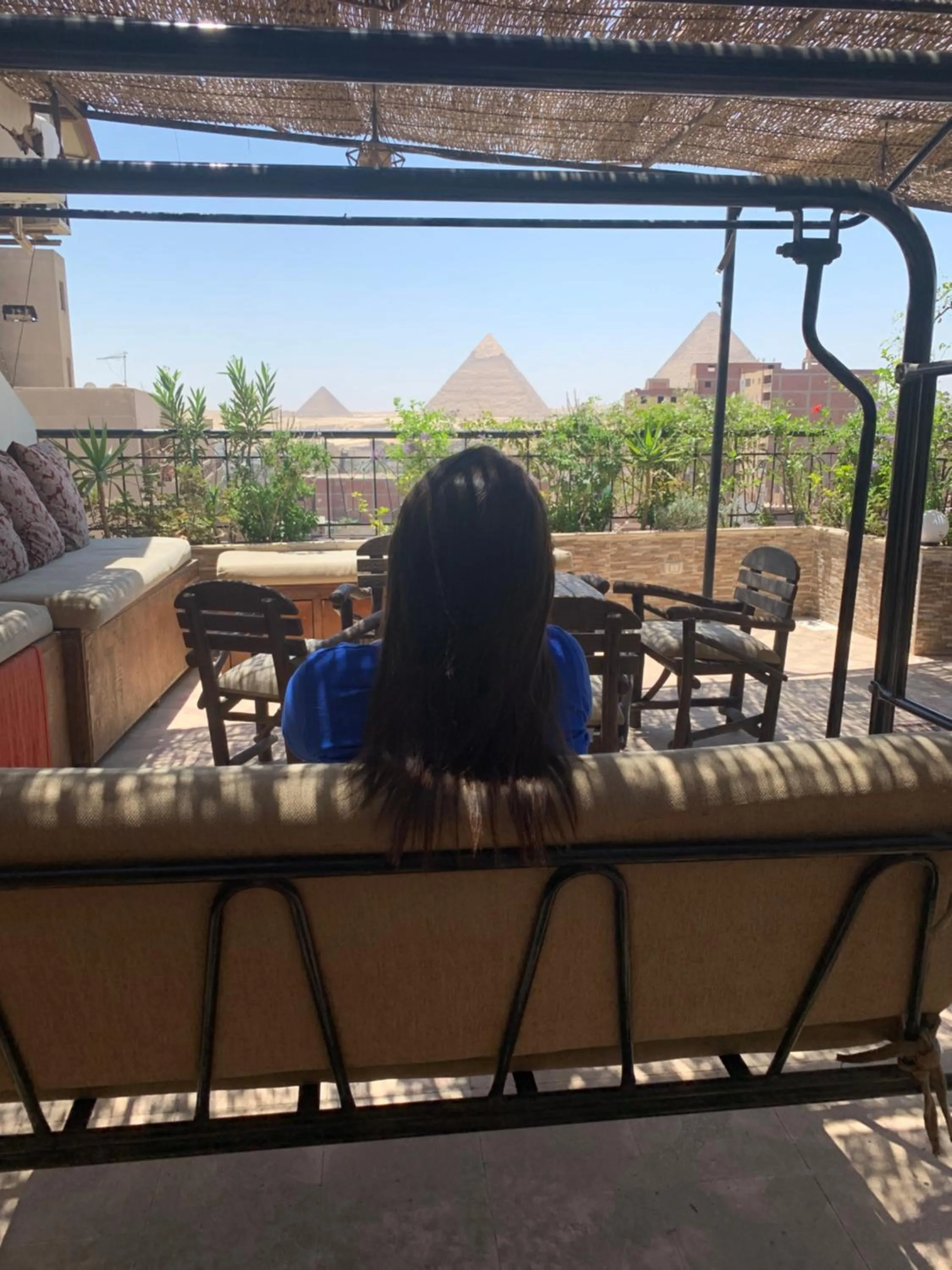 Patio in Draz pyramids view Bed & breakfast