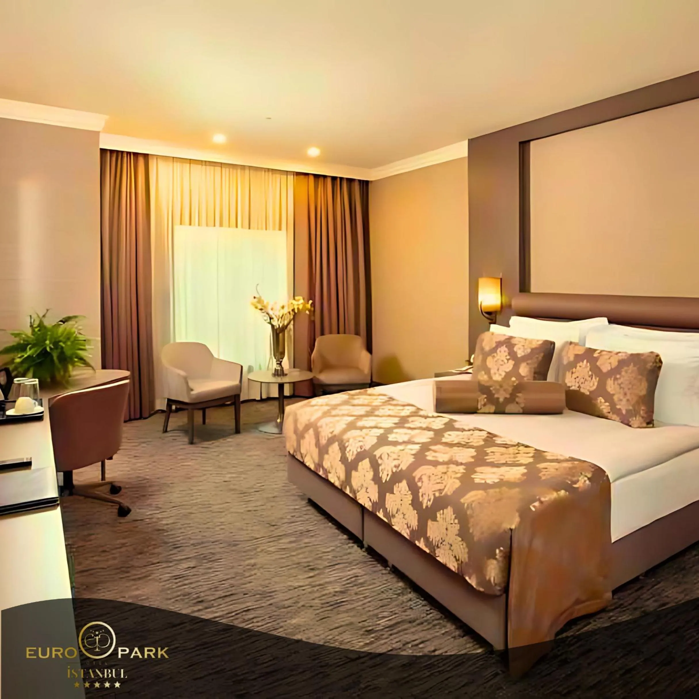 Bed in Euro Park Otel