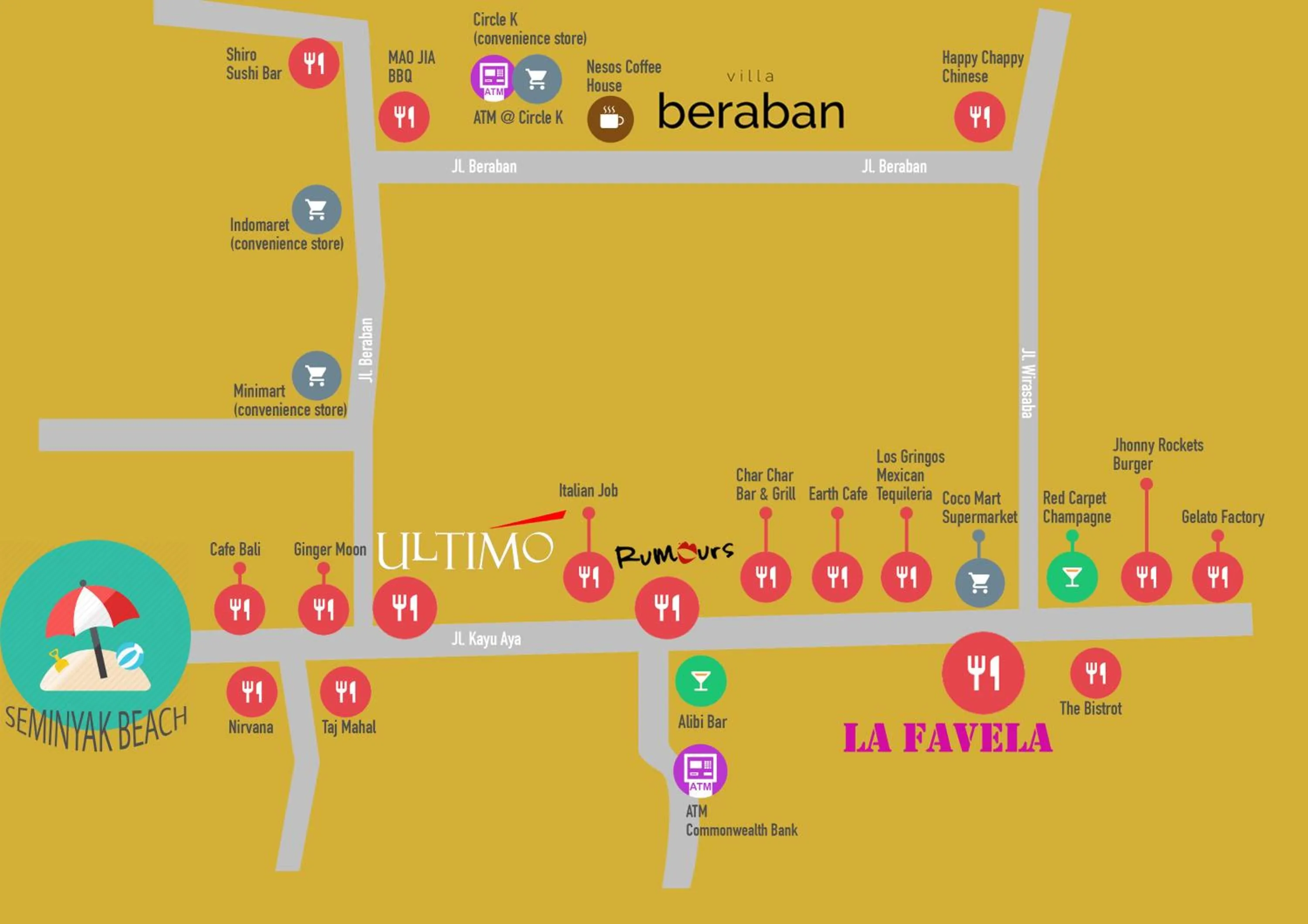 Location in Villa Brabhan Seminyak