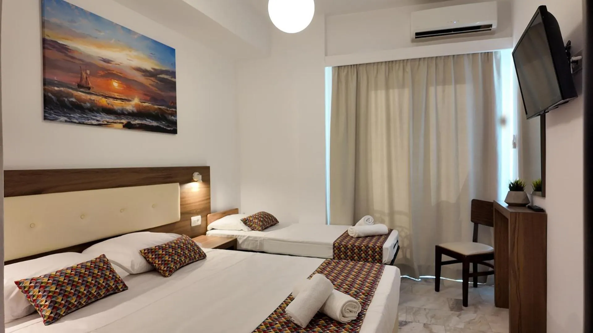 Bedroom, Bed in Hotel Santorini