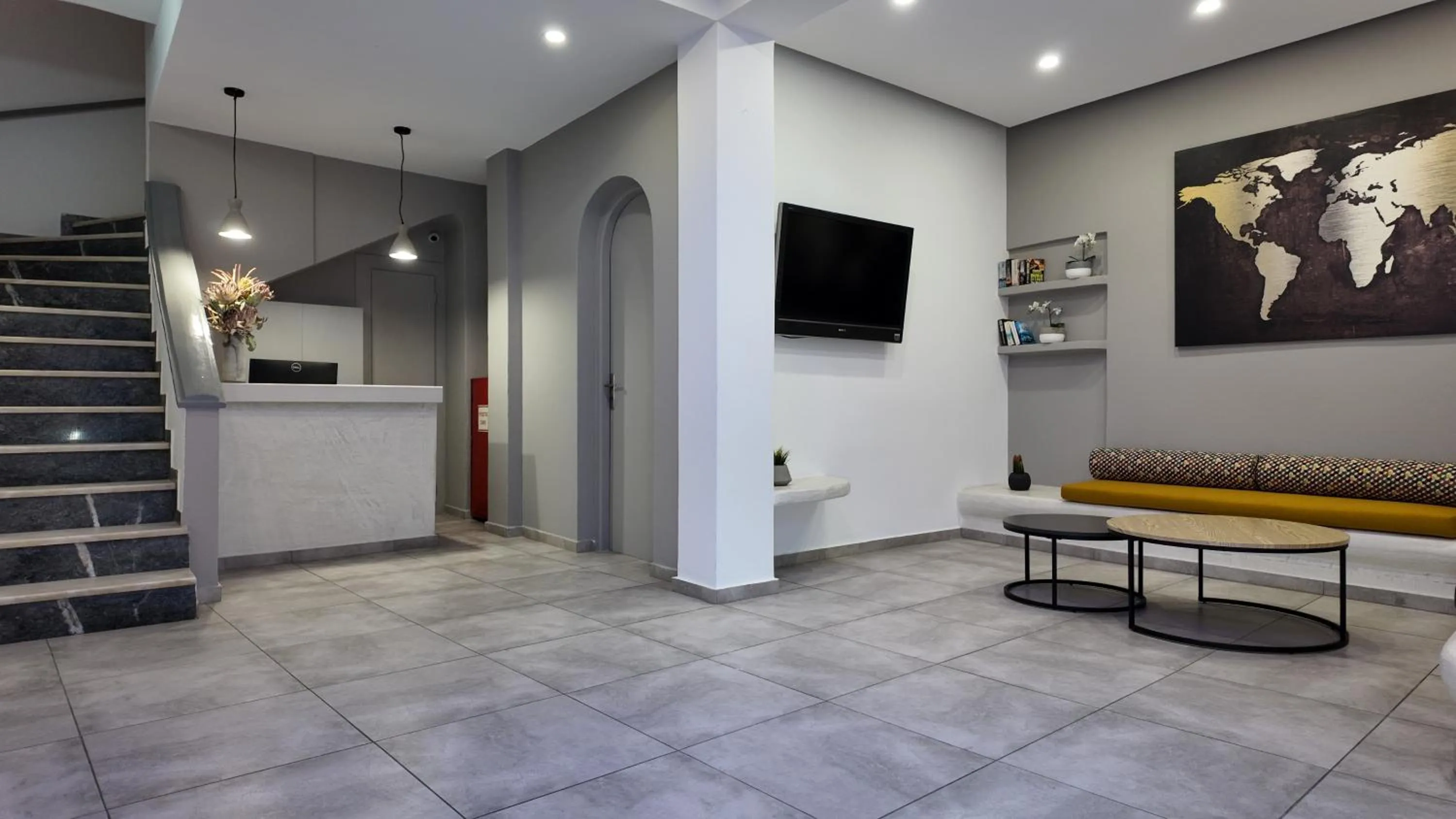 Lobby or reception in Hotel Santorini