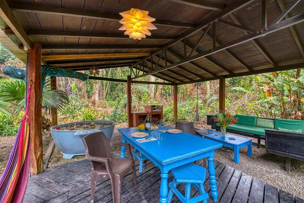 Patio in Tree House Beachfront Lodge