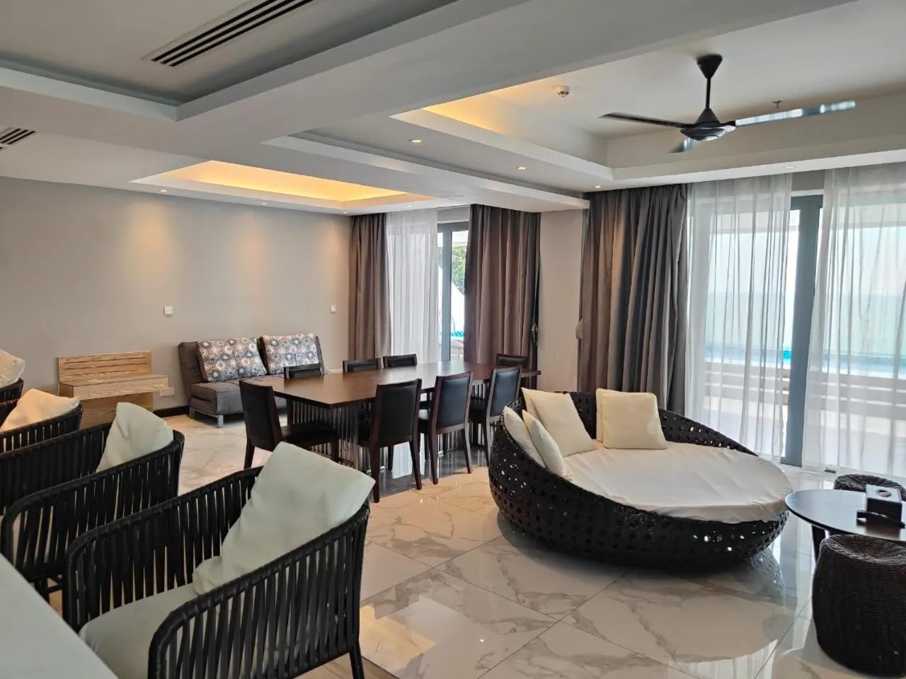 Living room in Pacific Regency Beach Resort, Port Dickson