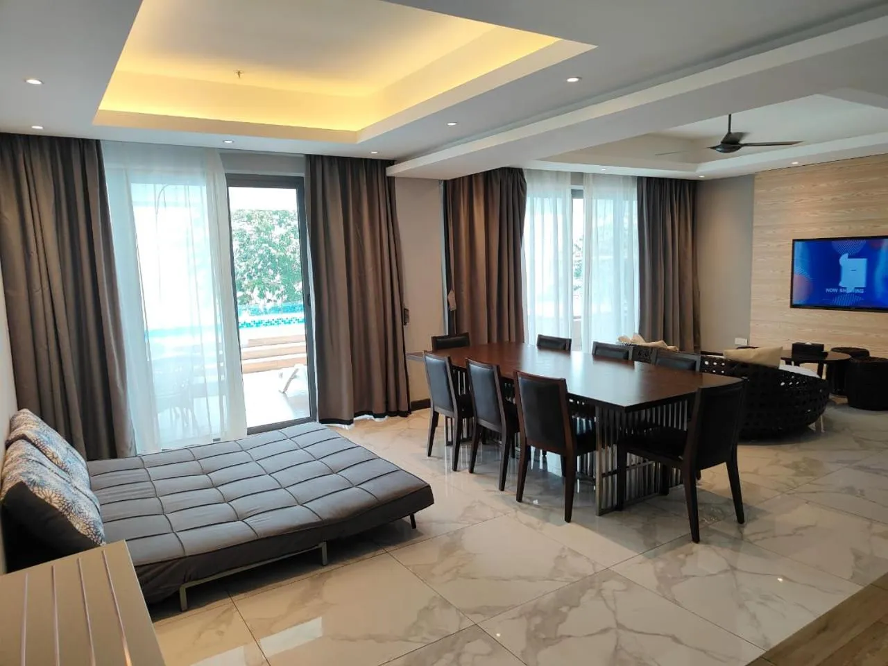 Living room in Pacific Regency Beach Resort, Port Dickson