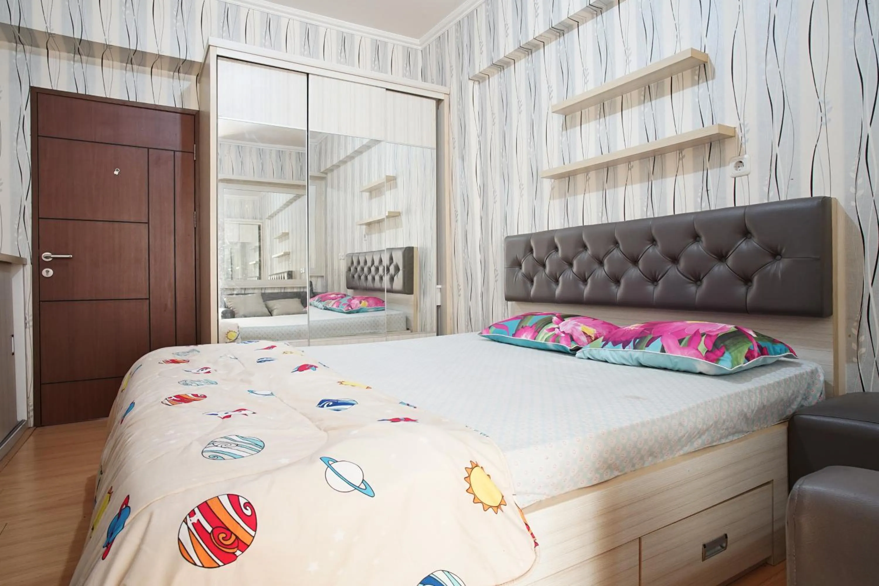 Bedroom, Bed in Planet Room Kemang View