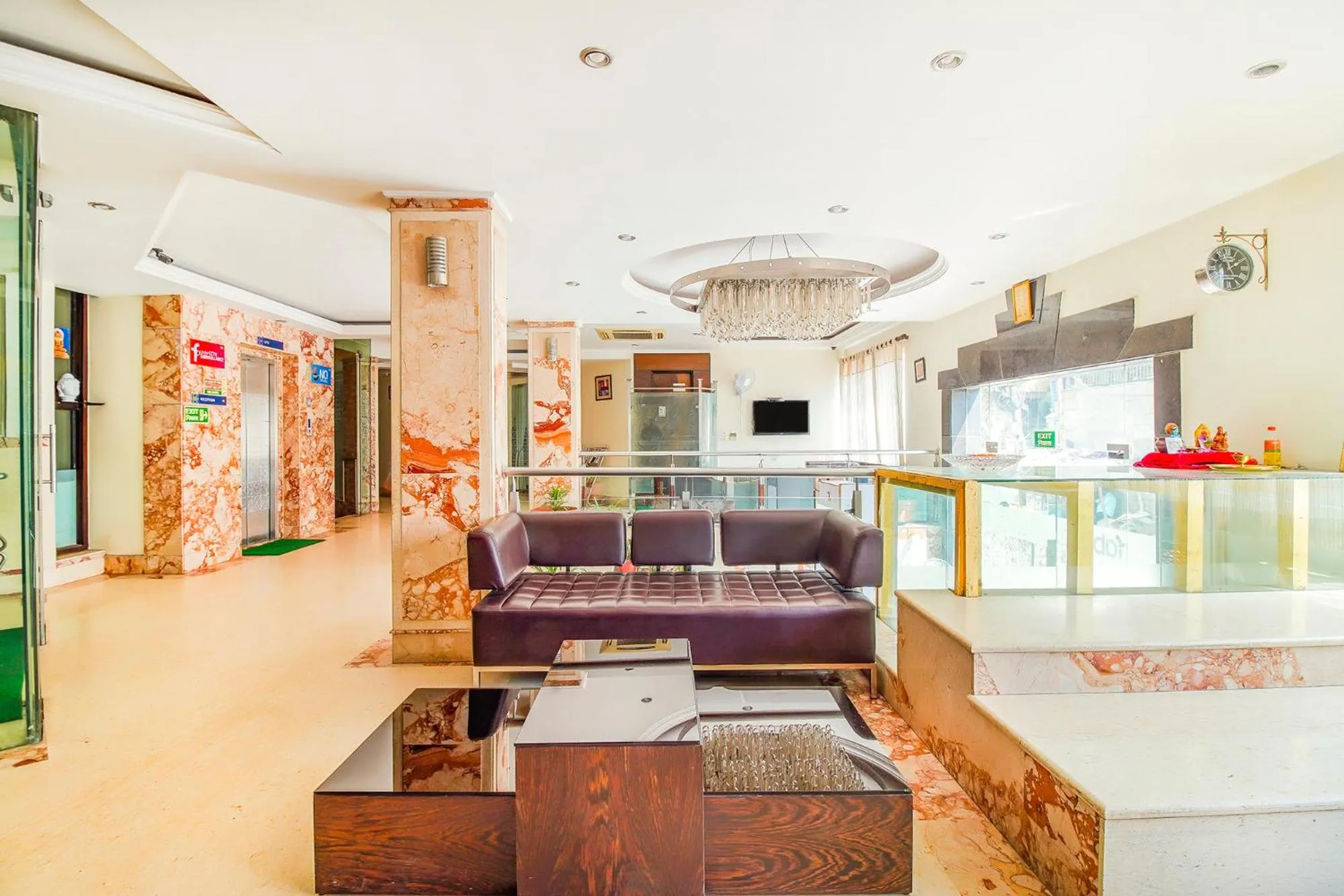 Seating area in FabHotel Marble Arch Karol Bagh