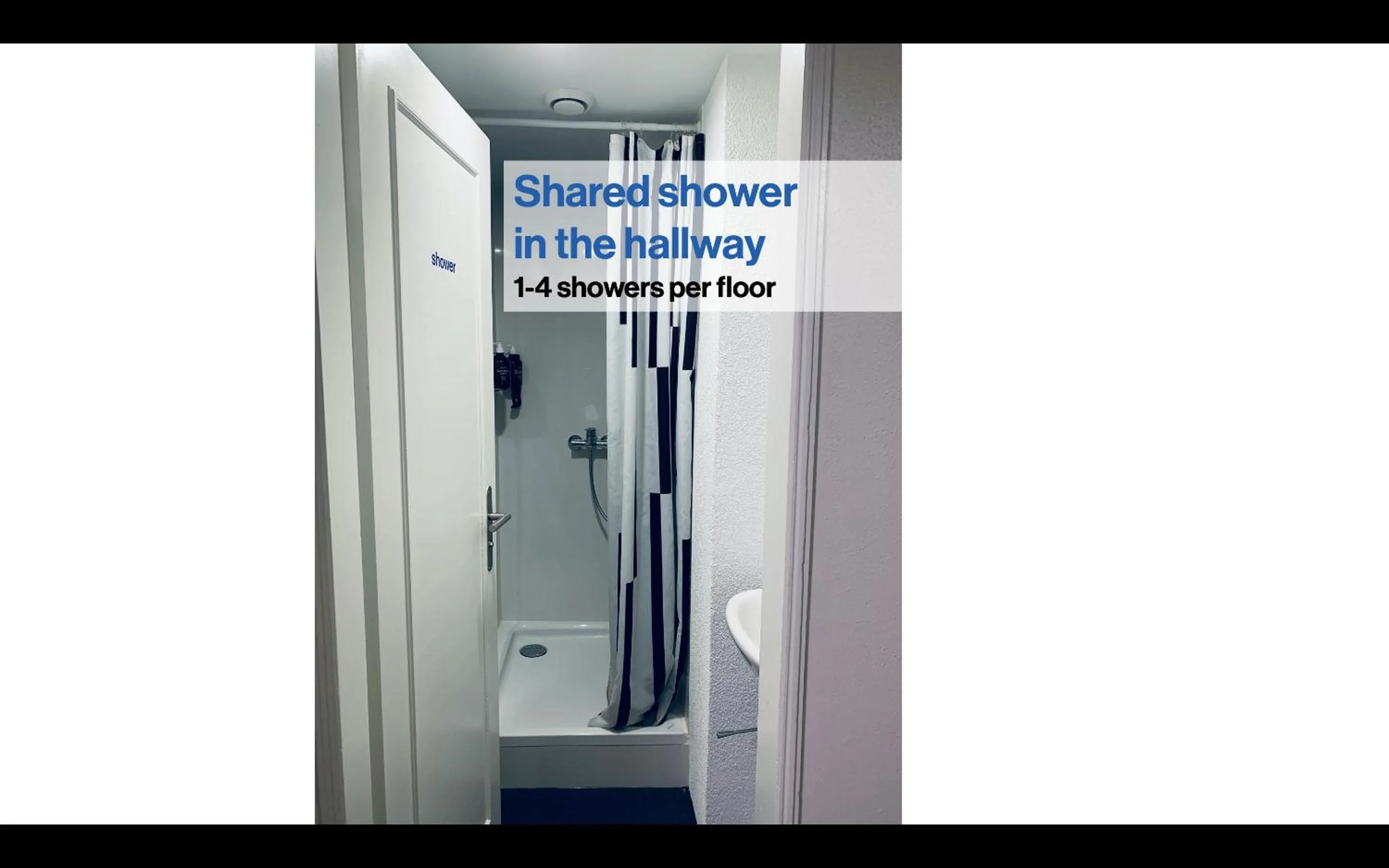 Shower in Pop Up Hotel Krone Zürich