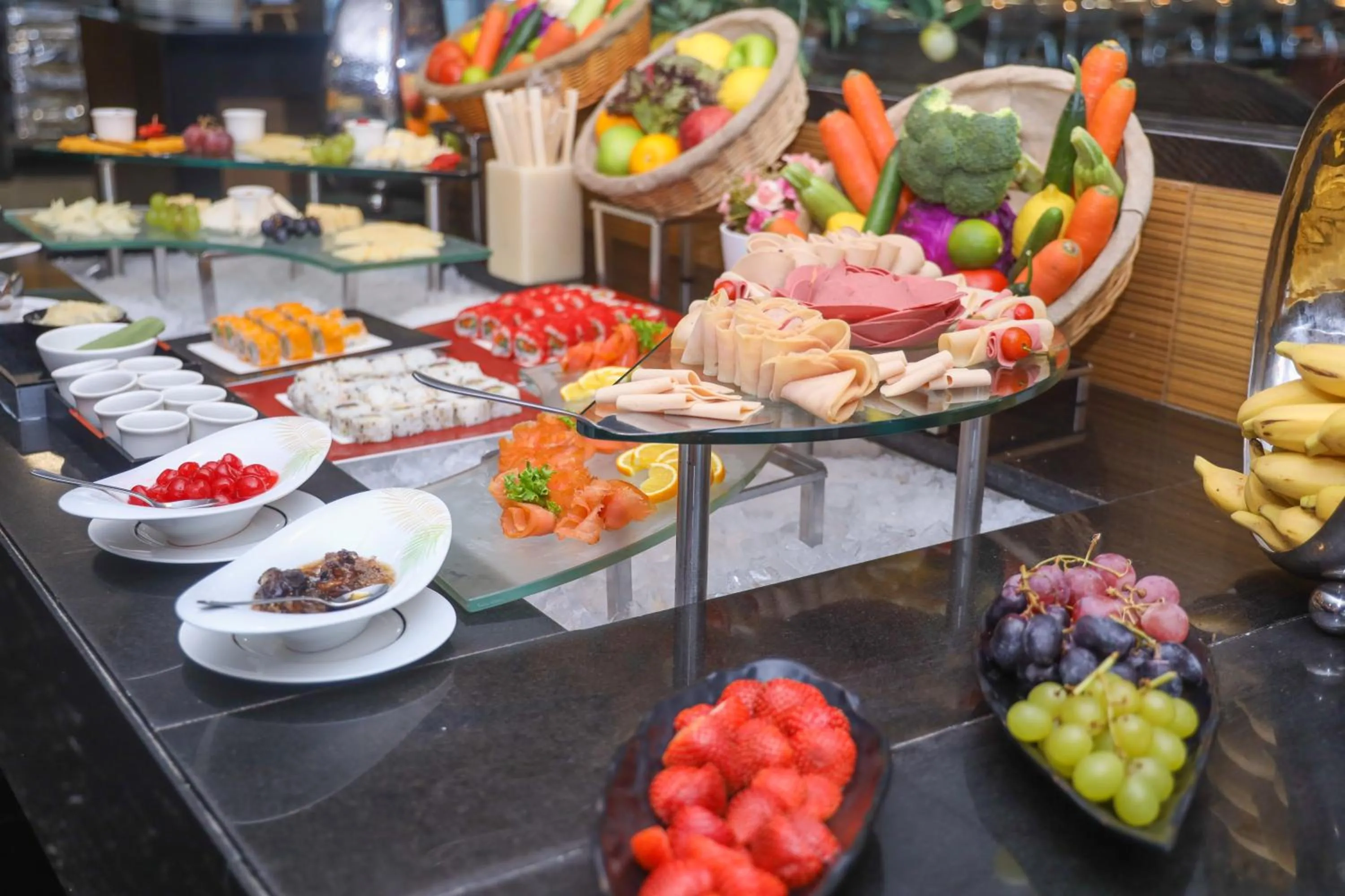 Buffet breakfast in Ramee Grand Hotel And Spa