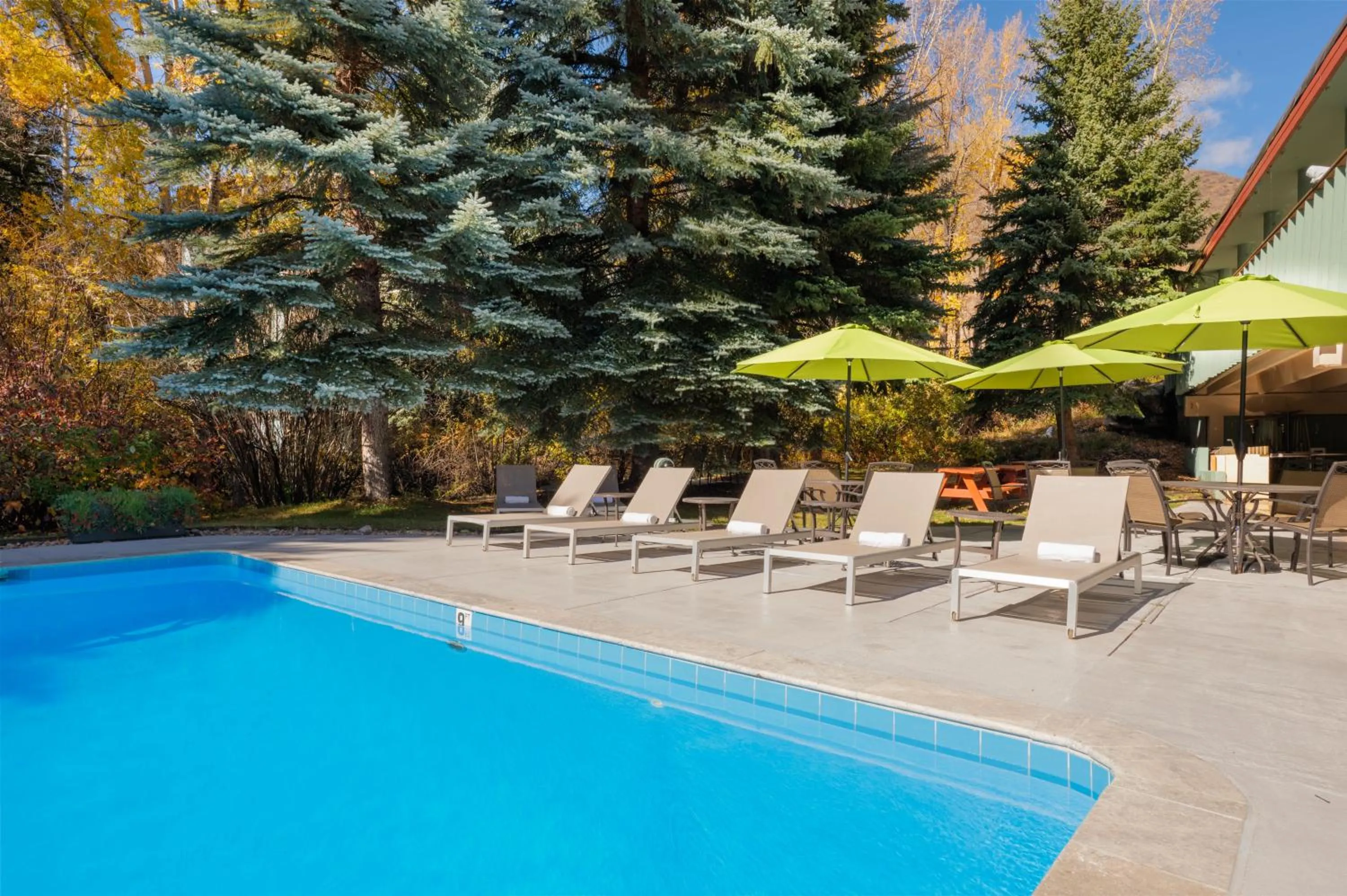 Pool view in Evergreen Lodge at Vail