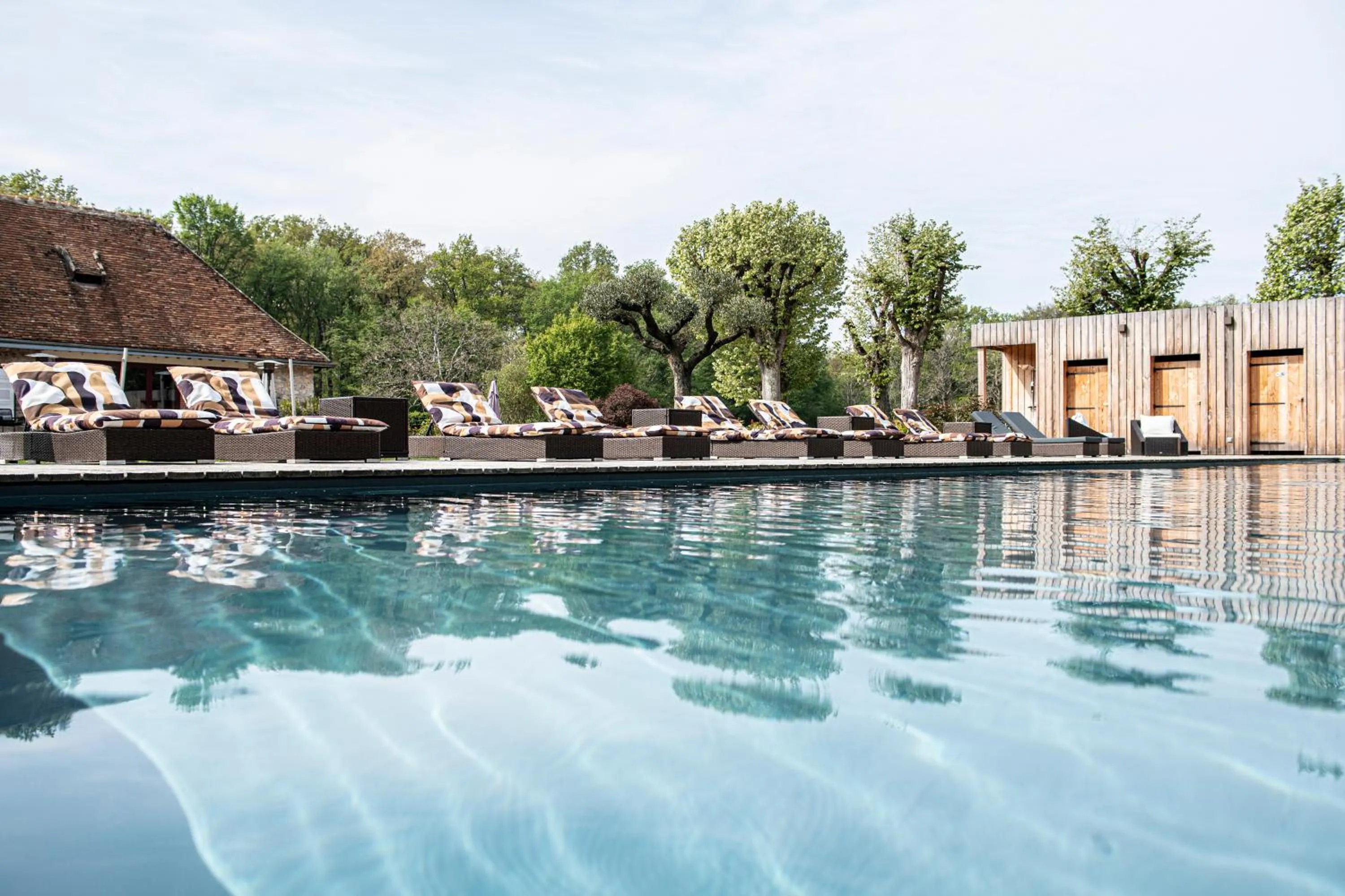 Swimming pool in Loire Valley Lodges - Hotel