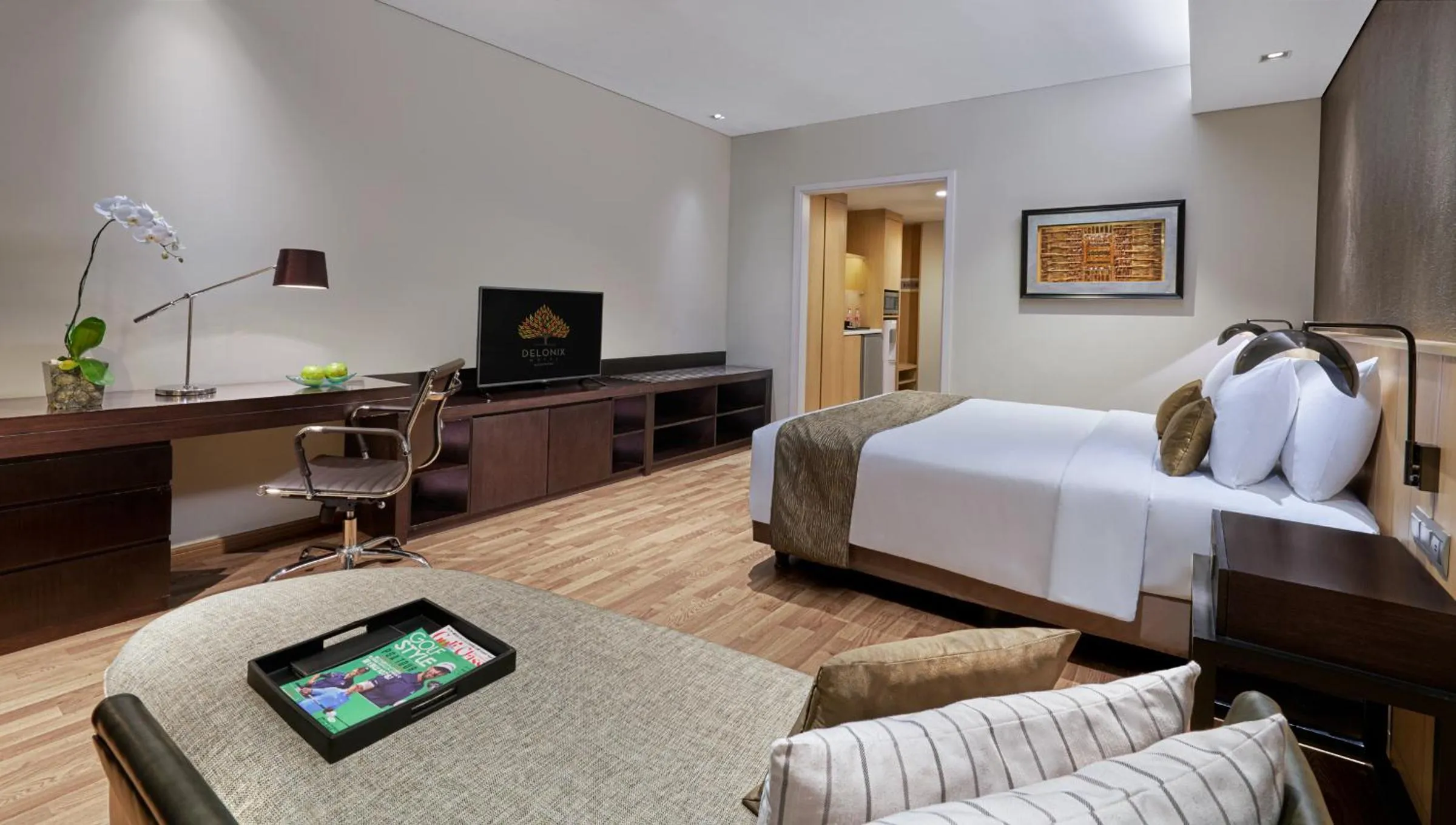 Bed in Delonix Hotel Karawang