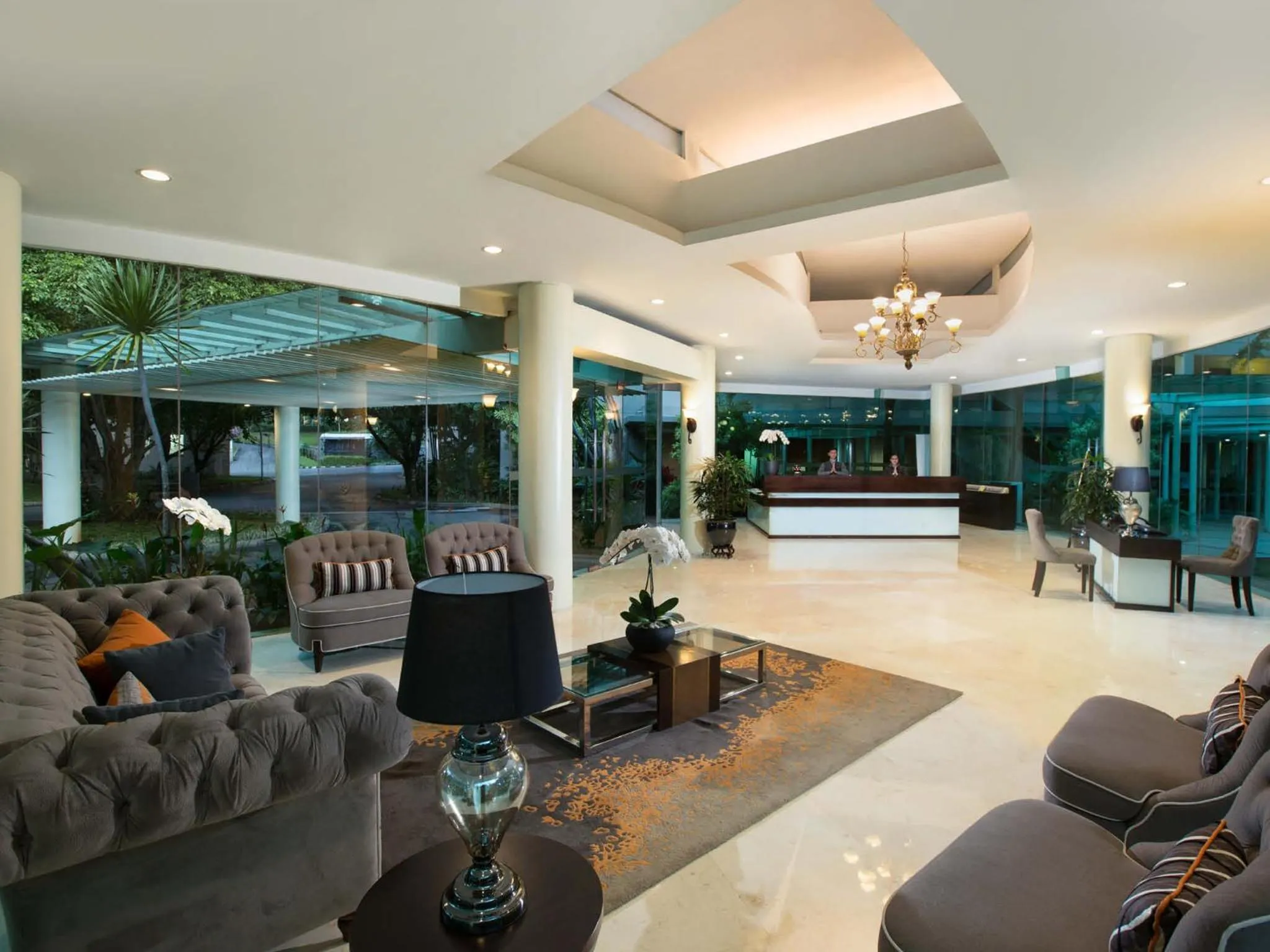 Lobby or reception in Delonix Hotel Karawang
