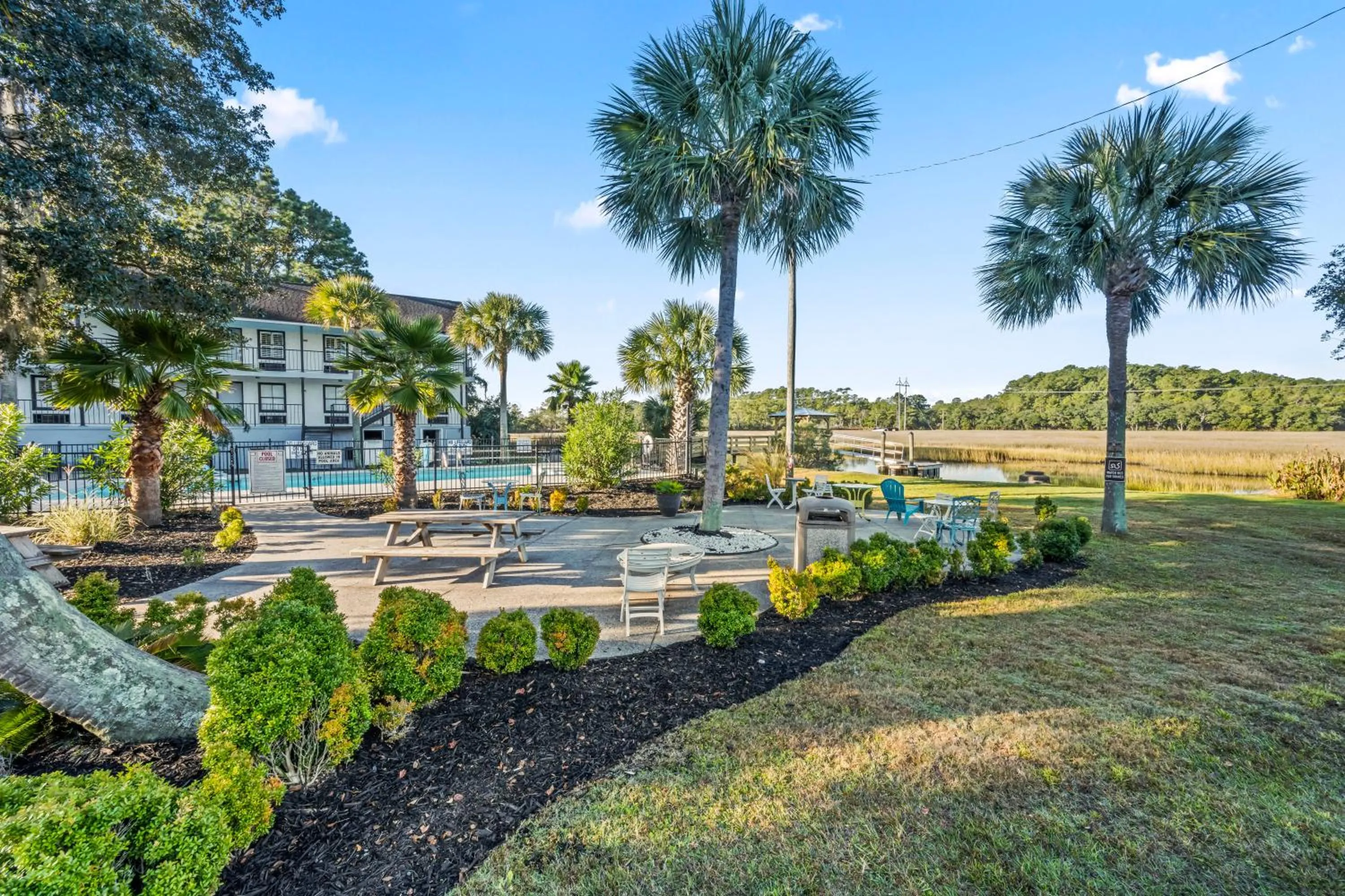 Patio in Charleston Creekside Inn