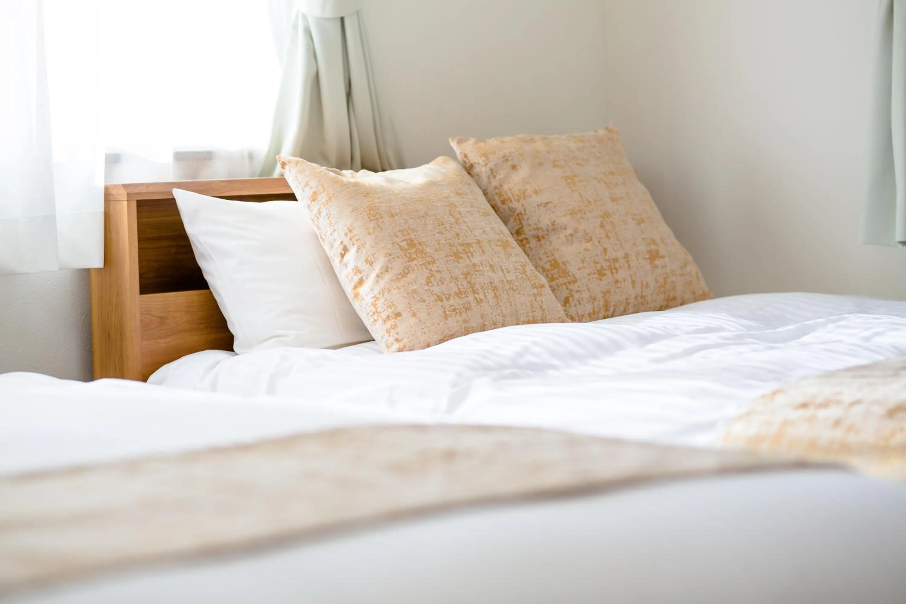 Bed in Fuji Viewest Villa RAKUWA