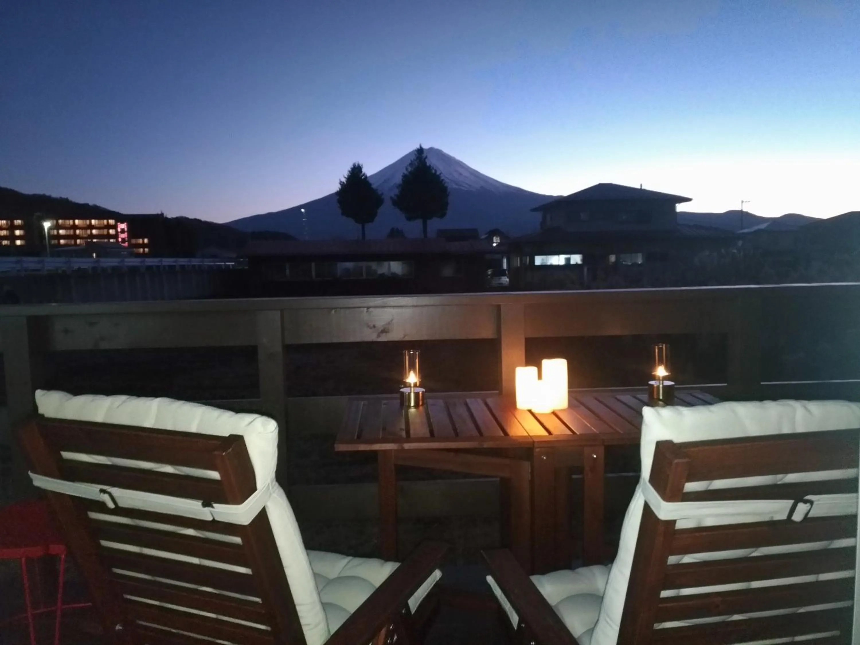 Balcony/Terrace in Fuji Viewest Villa RAKUWA
