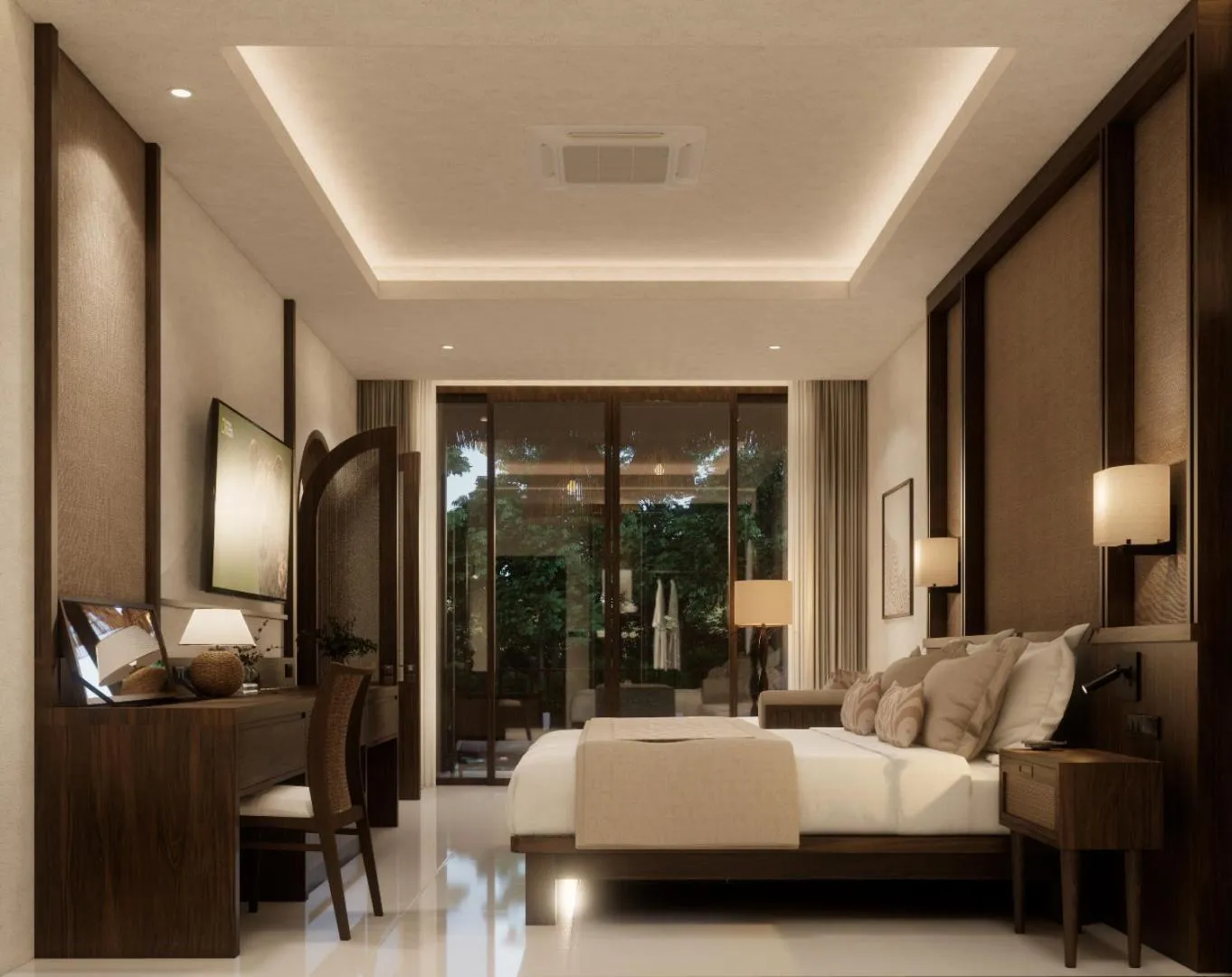 Bed in Ban Sainai Resort- Aonang's Green Resort