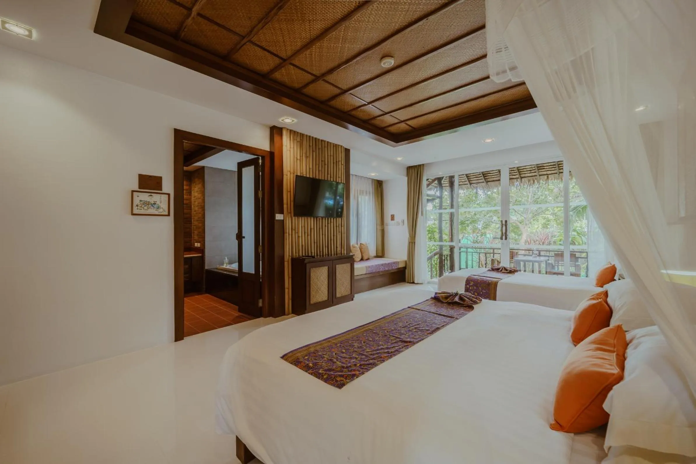 Bed in Ban Sainai Resort- Aonang's Green Resort