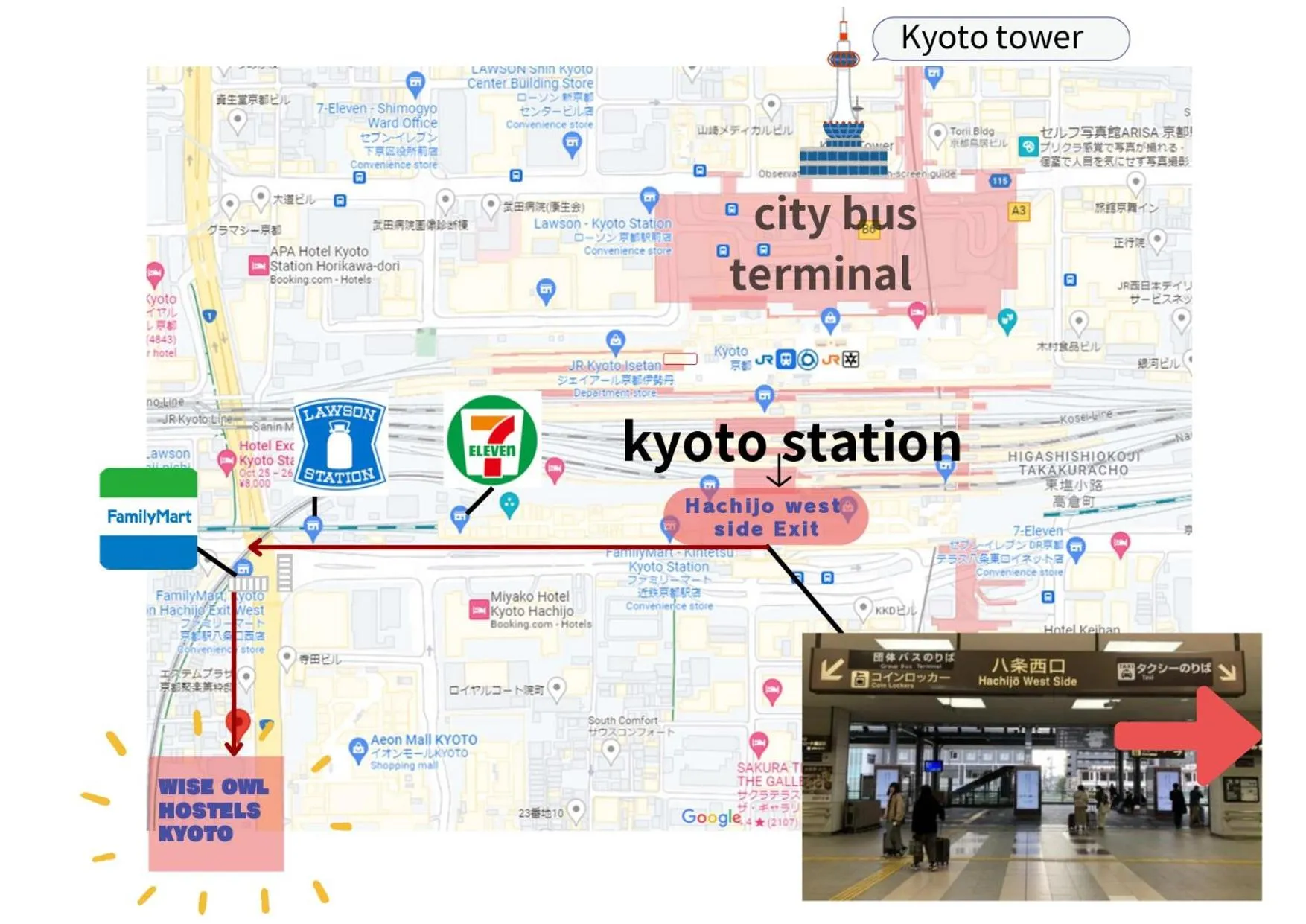 Off site in Wise Owl Hostels Kyoto