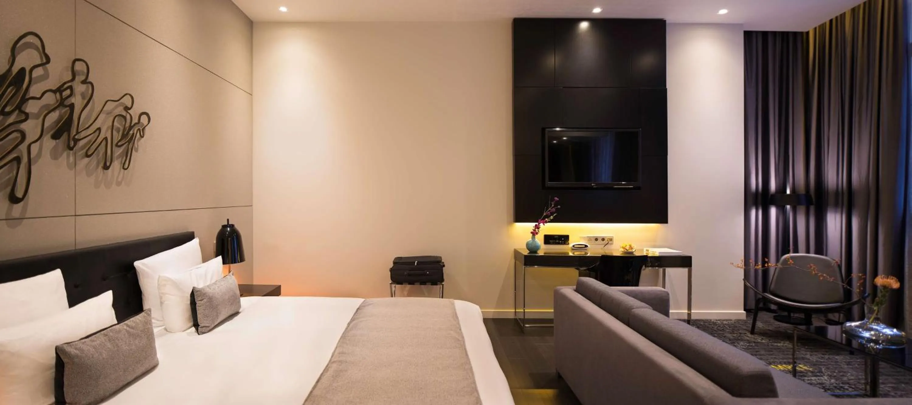 Photo of the whole room, Bed in art'otel amsterdam, Powered by Radisson Hotels